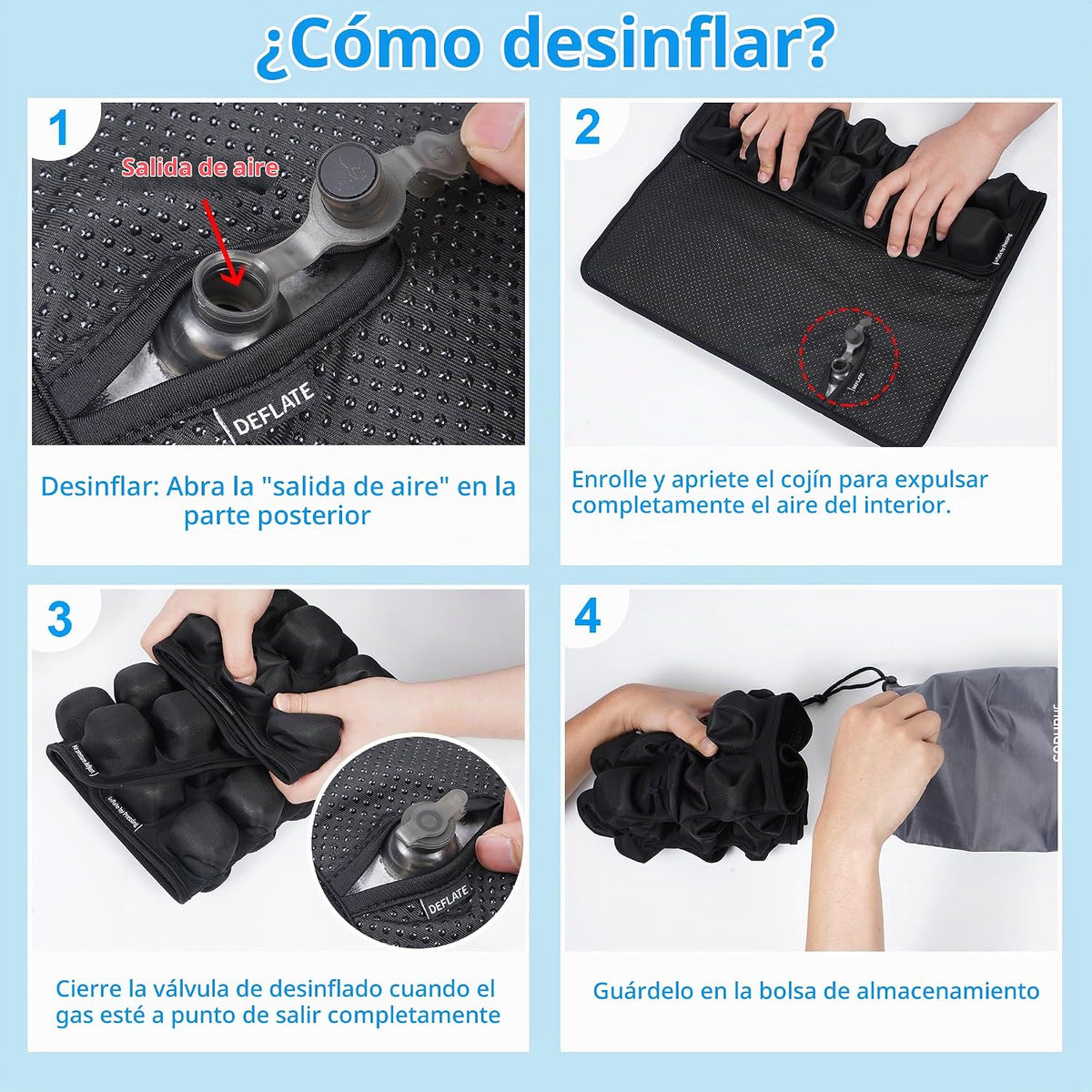 Cojín de viaje para asiento de avión, cojín de asiento de avión par...