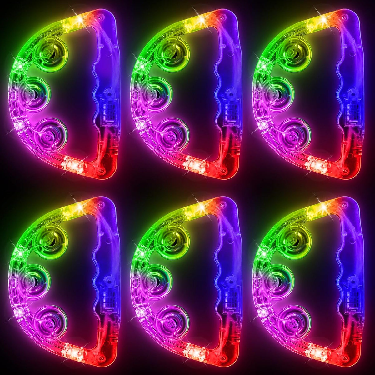 Aywewii Panderetas LED de Navidad que brillan en la oscuridad, sumi...