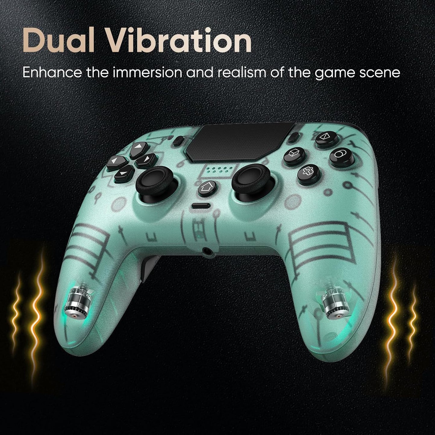 BETMI Controlador inalámbrico LED para PS5, Pro\/Slim\/MAC\/Steam D...