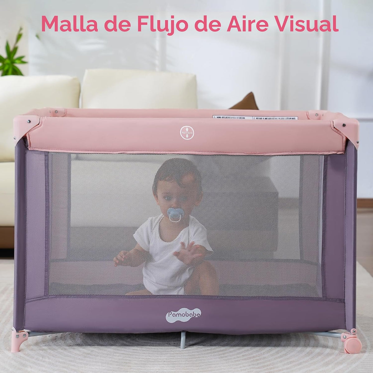 Pamo Babe Empaca y juega con el moisés, corralito portátil rosa par...