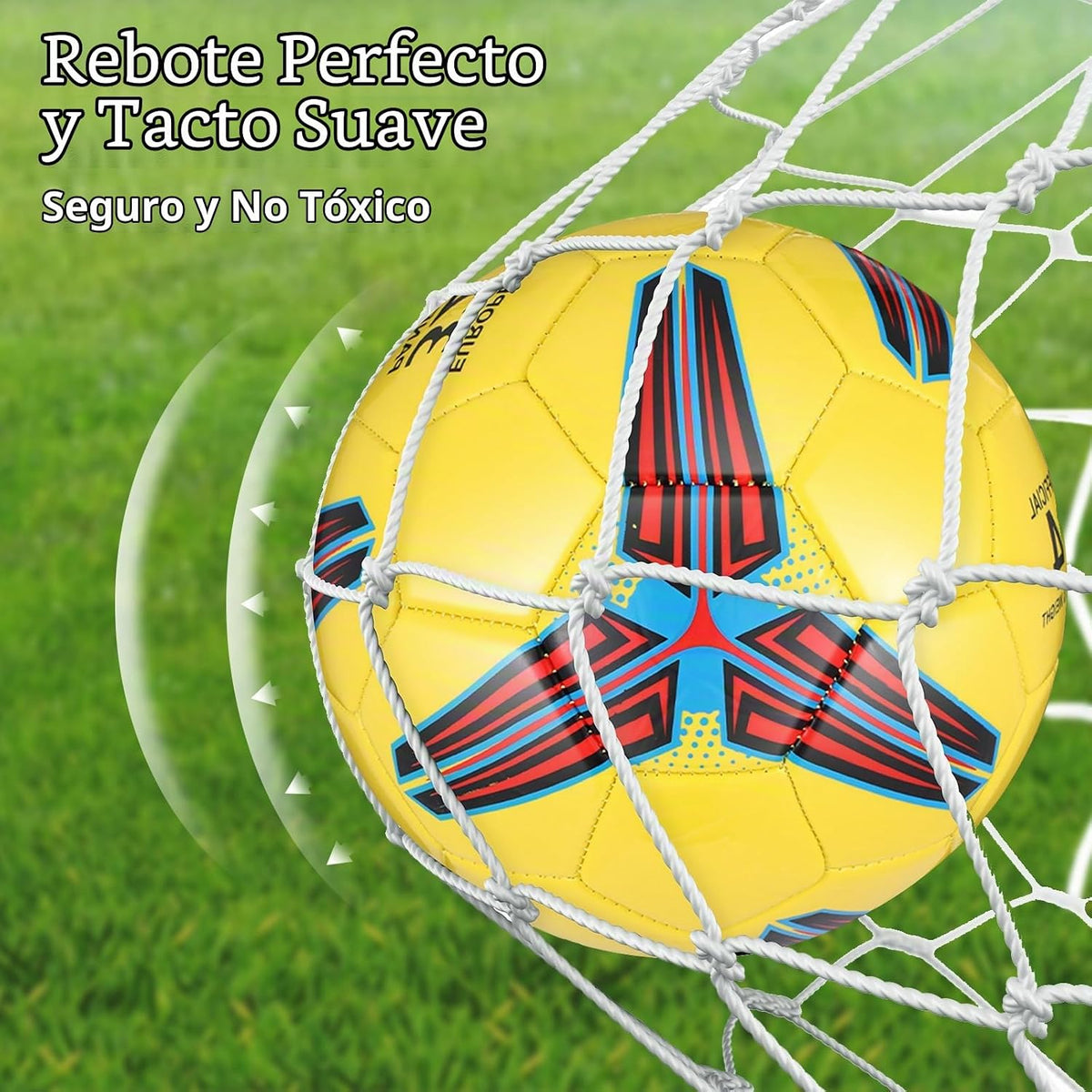 Tradder Paquete de 4 pelotas de fútbol con bomba, tamaño 3, 4, 5, p...