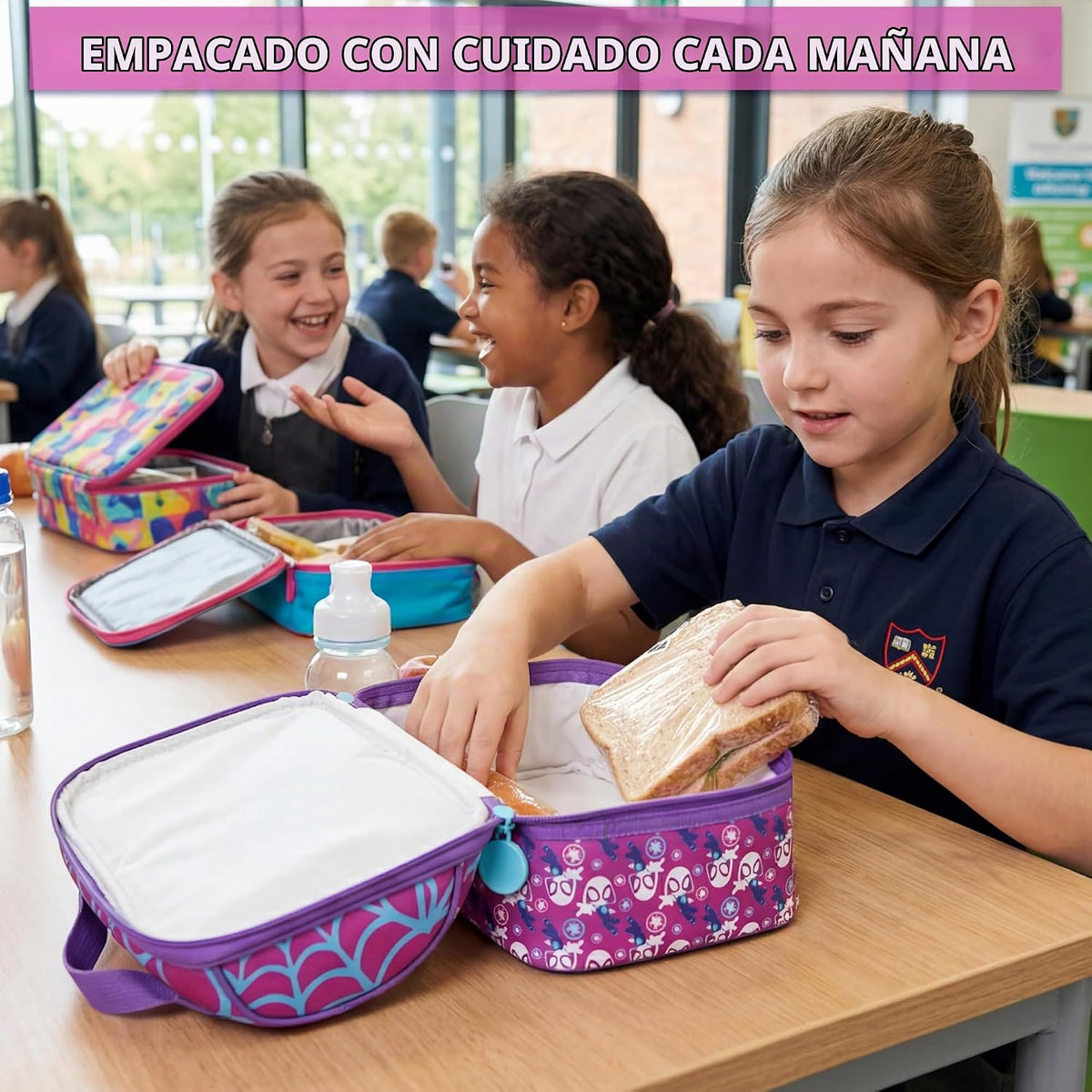 Get Trend Marvel Ghost Spider - Bolsa de almuerzo reutilizable con...