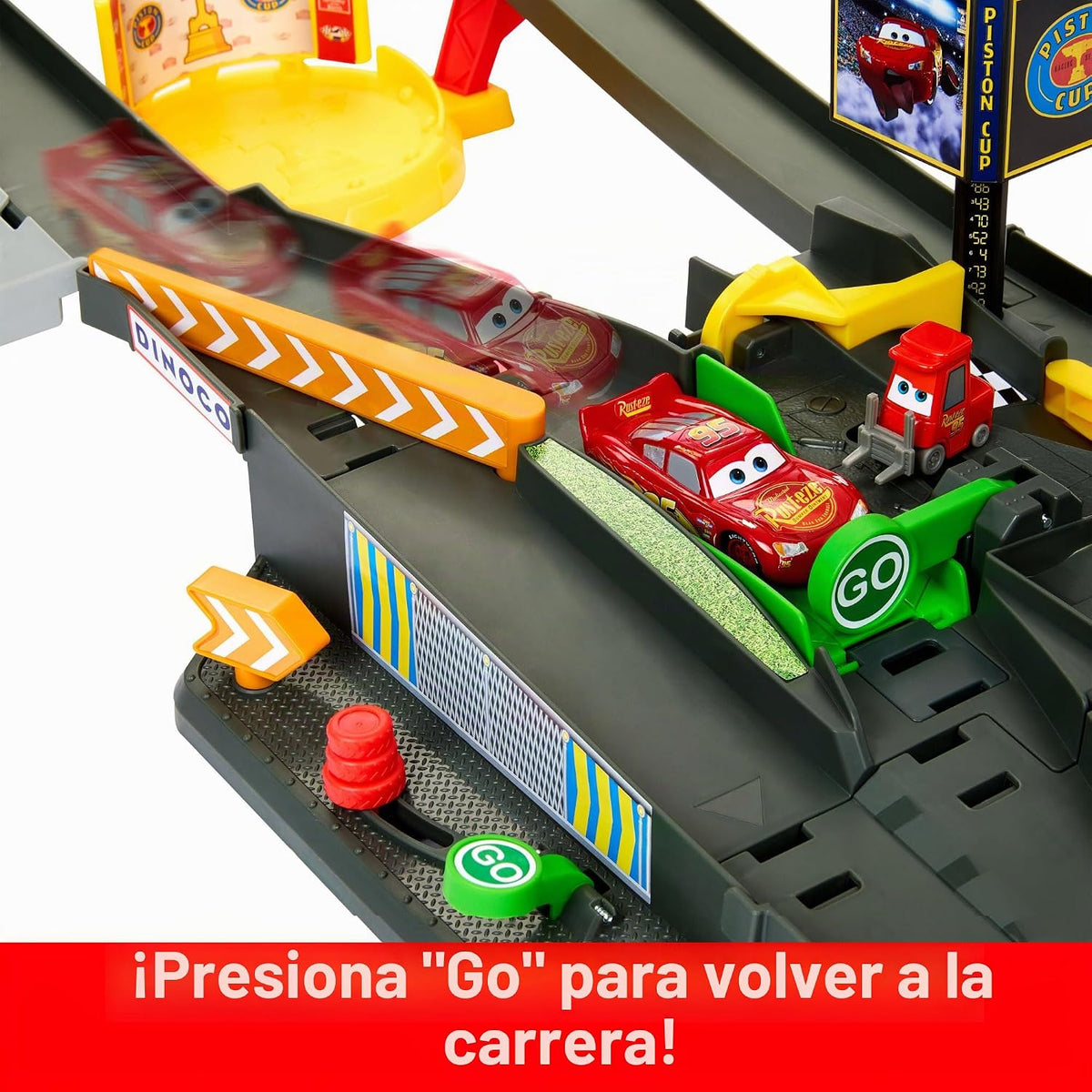 Mattel Disney y Pixar Cars Set de Pista, Pista de Carreras de Acció...