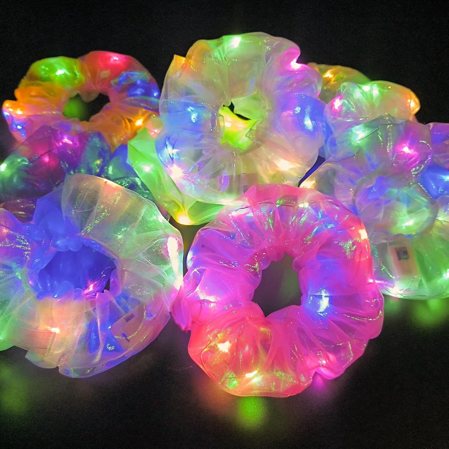 40 coleteros iluminados con 24 lazos elásticos de satén para el cab...