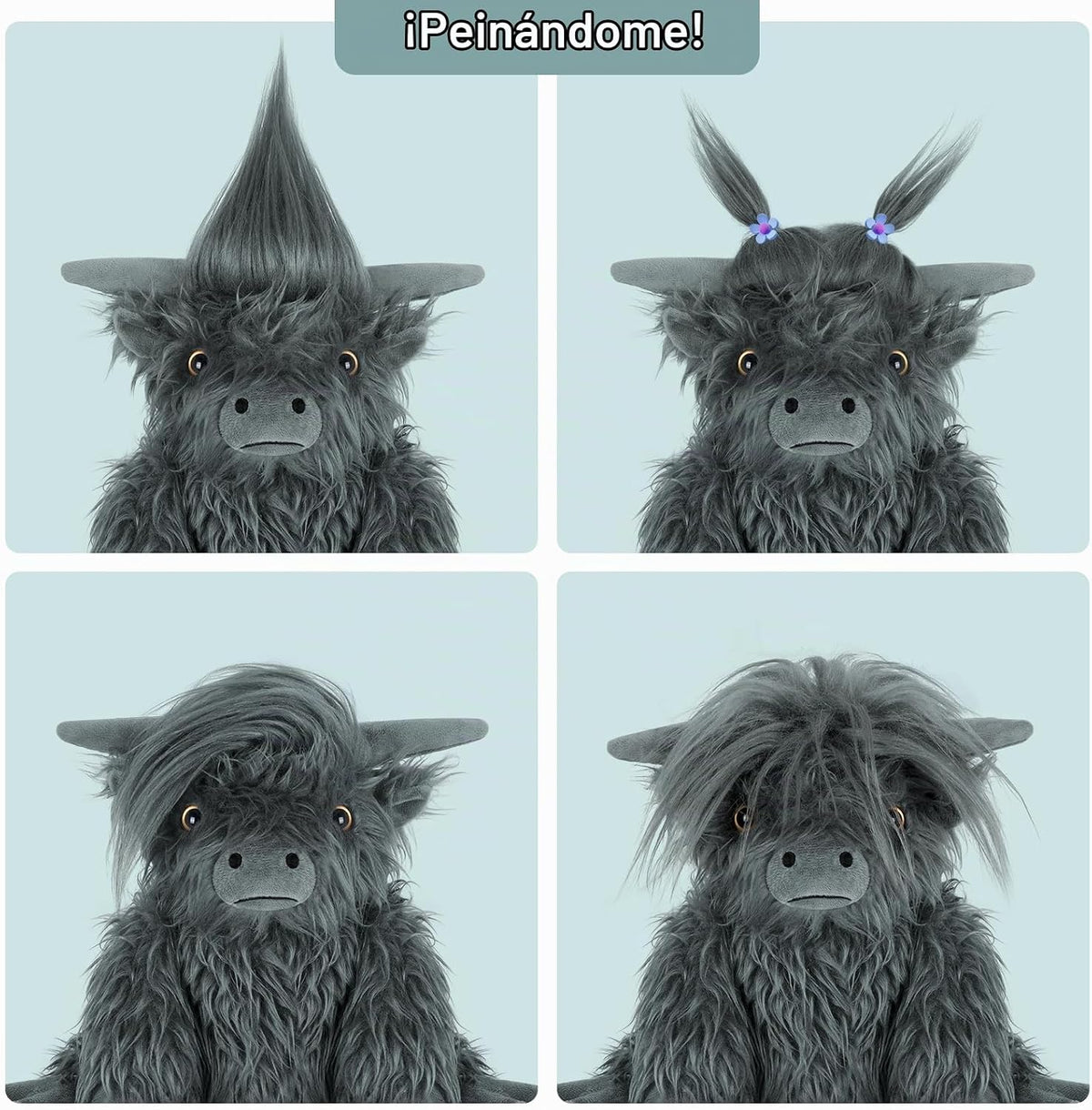 SuzziPals Peluche de Vaca Highland Calentable y Enfriable, Almohadi...