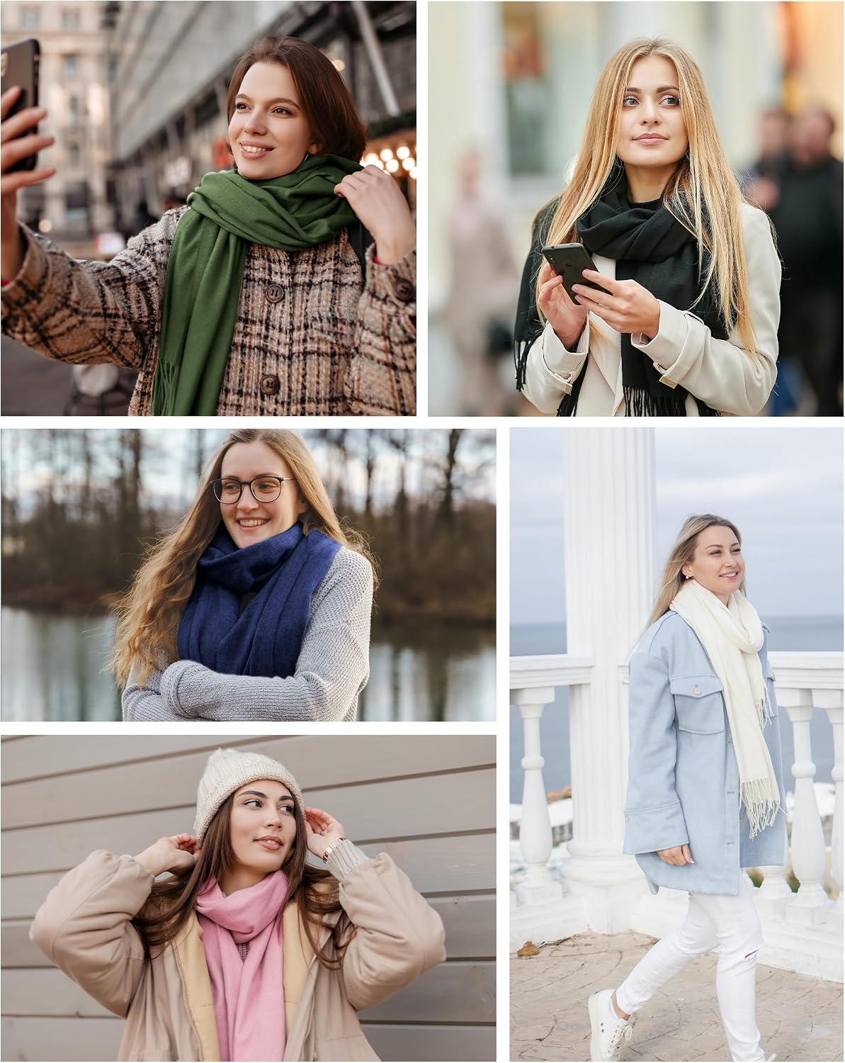 Ymomode Bufandas para mujer, chales de pashmina y envolturas para v...