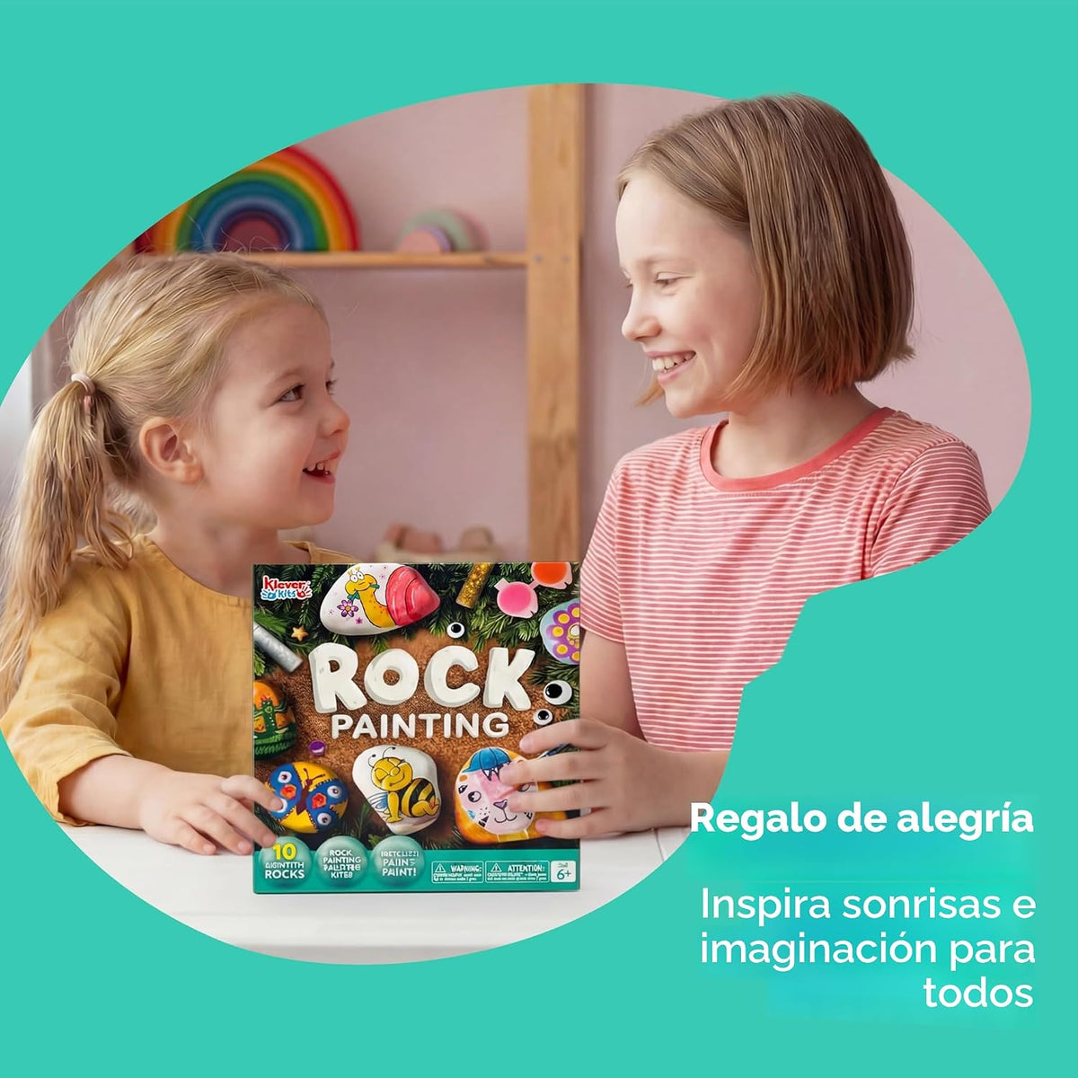 JOYIN Kit de pintura de roca para niños, artes y manualidades para...