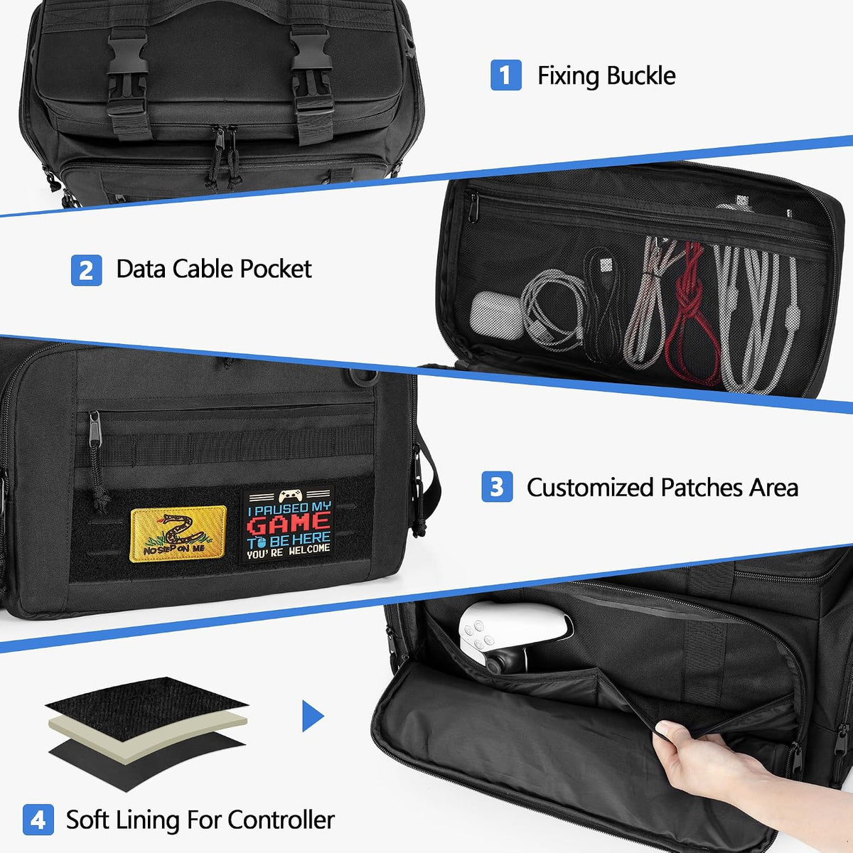 PGmoon Funda de transporte táctica compatible con consola PS5 | Bol...