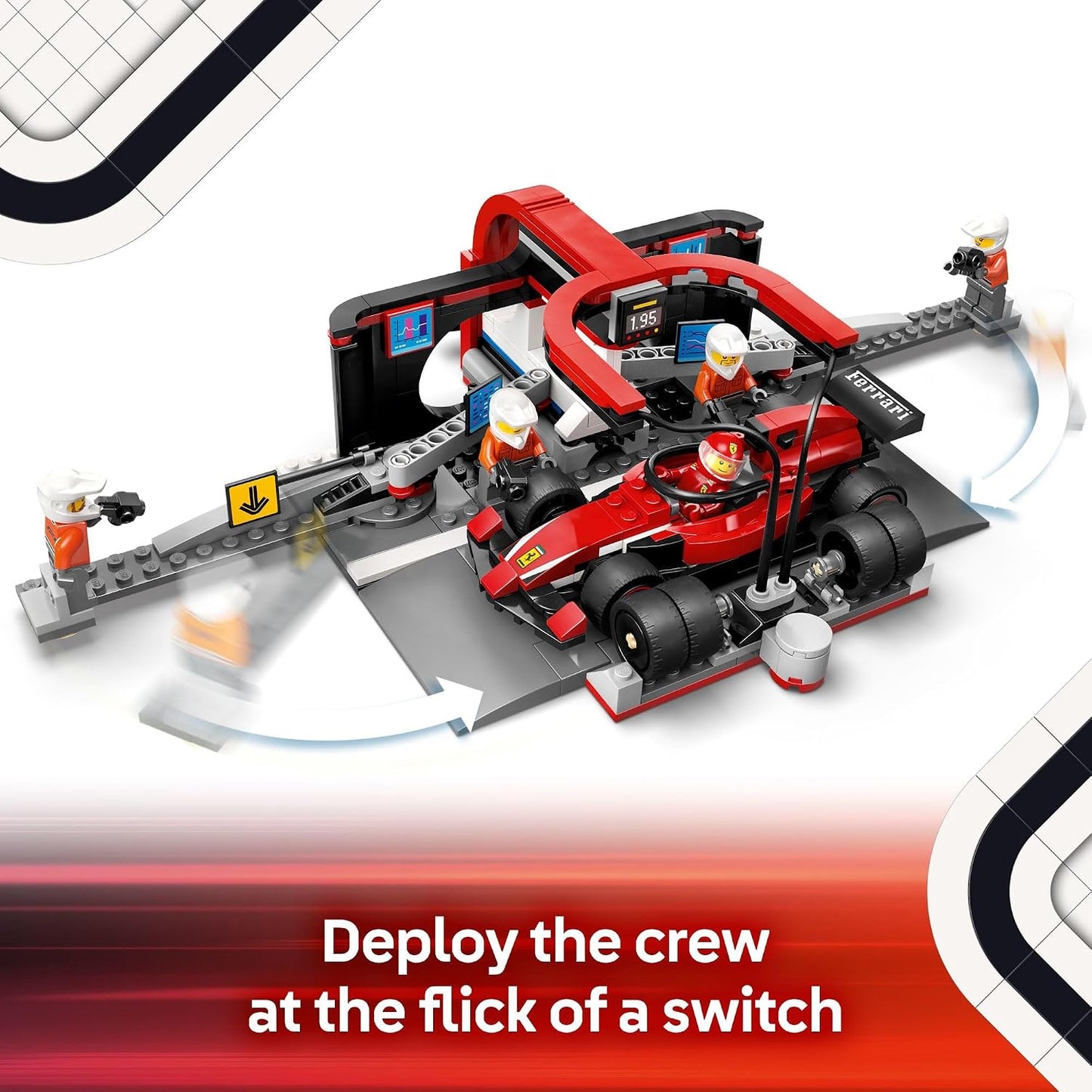 LEGO City F1 Pit Stop &amp; Pit Crew con juguete de coche Ferrari \...