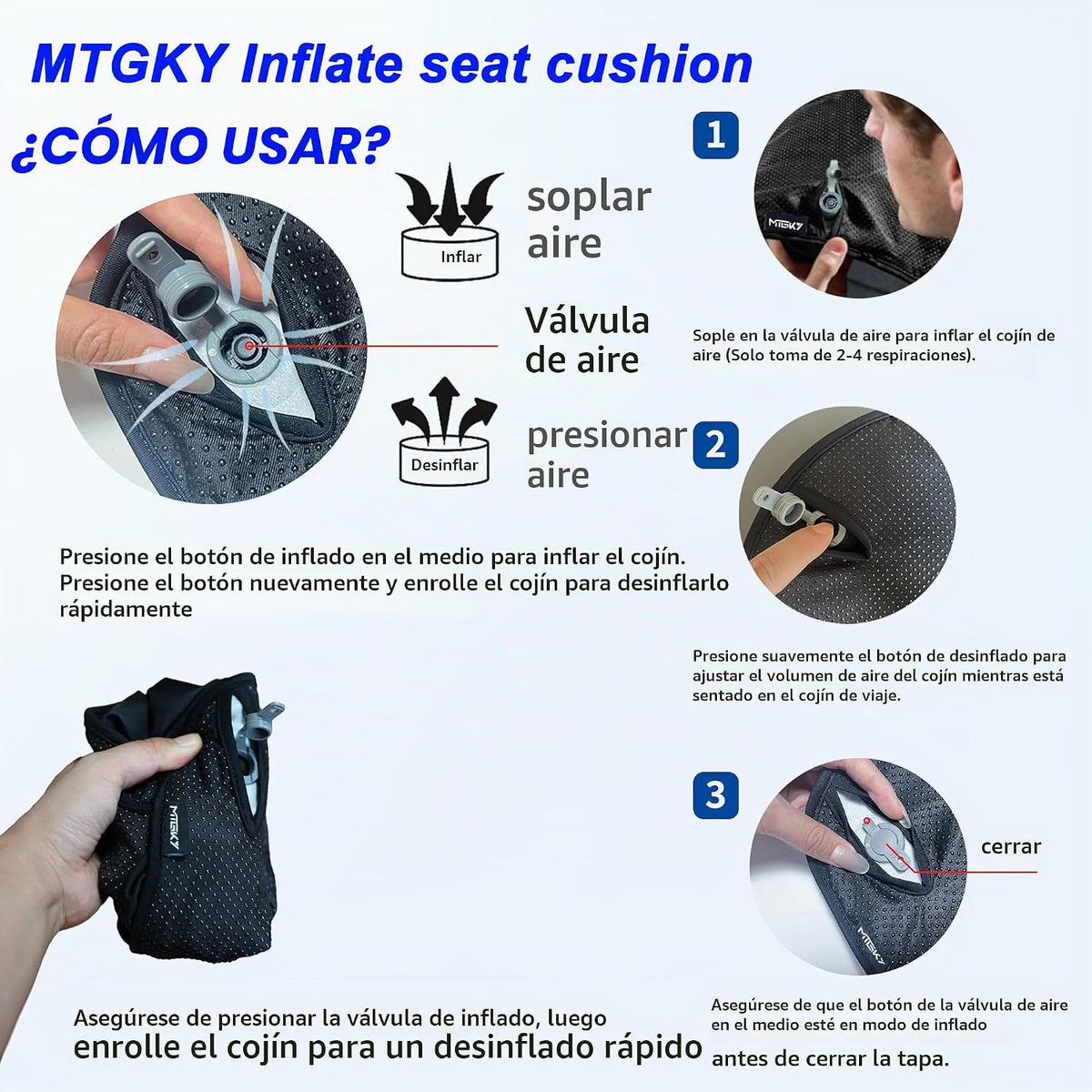 MTGKY Cojín de viaje, artilugios de avión, cojín portátil y ajustab...