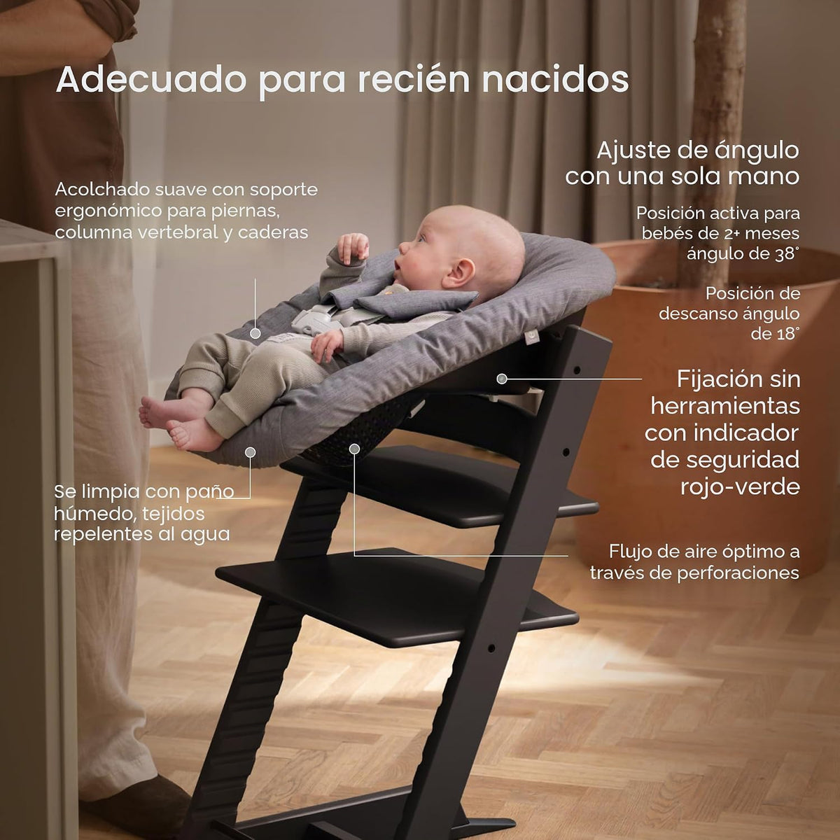 Stokke Tripp Trapp - Silla alta con juego y bandeja para recién nac...