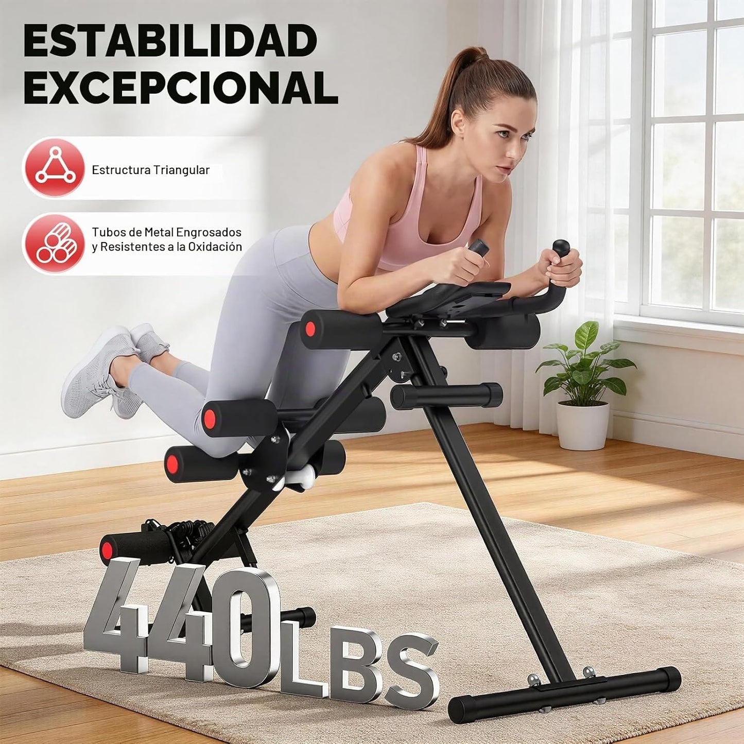DERACY Máquina de entrenamiento abdominal ajustable para abdominale...