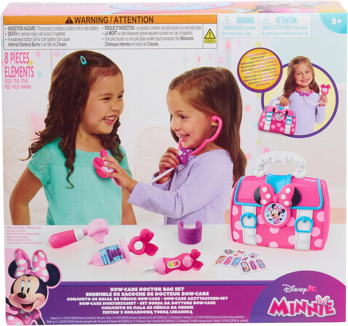 Disney Junior Minnie Mouse Bow-Care Kit médico de 8 piezas para niñ...