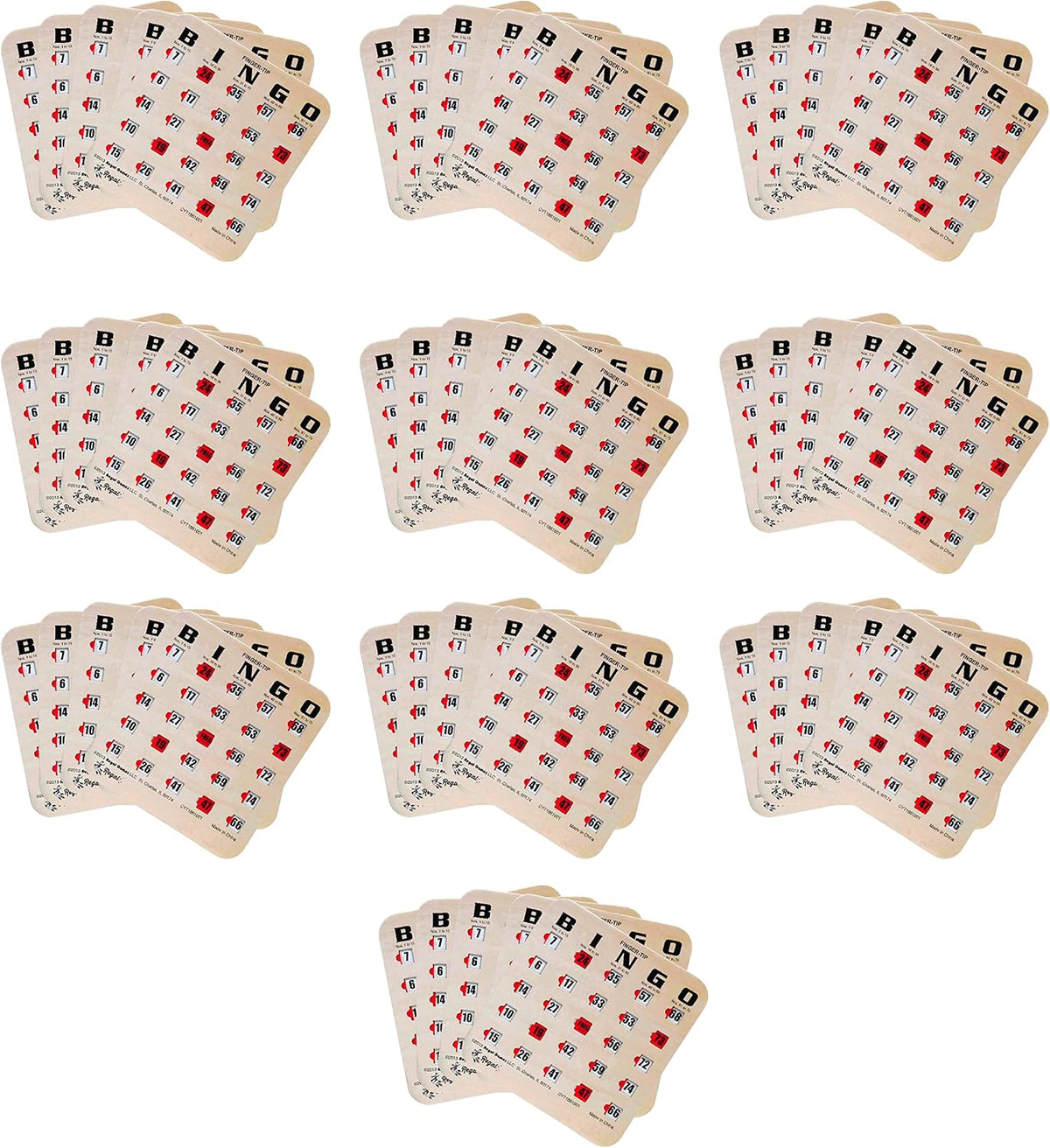 Cartas de bingo a granel de Regal Bingo con ventanas deslizantes -...