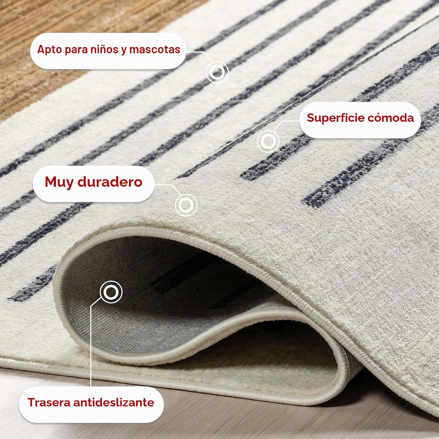 nuLOOM Alfombra con Borlas Performance Keeva Beige\/Marfil, 3'3...