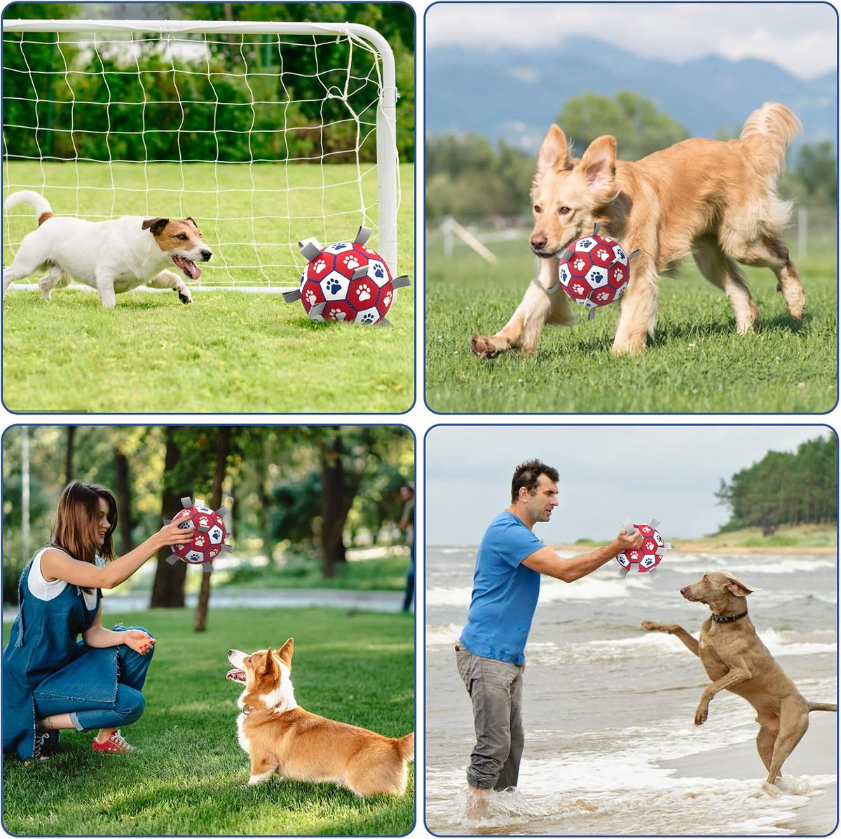Diman Pelotas para perros, pelotas de 6 pulgadas para perros con co...