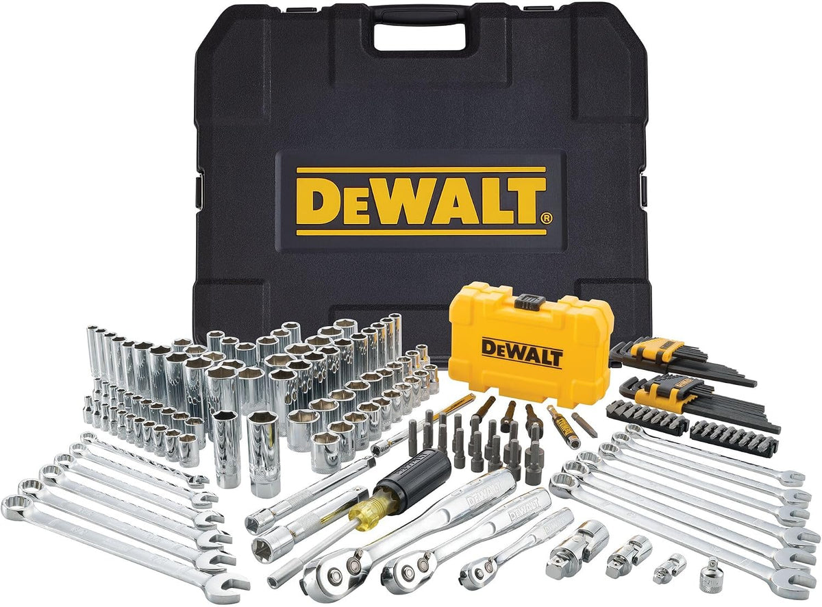 DEWALT Kit de herramientas para mecánico con estuche, juego de llav...
