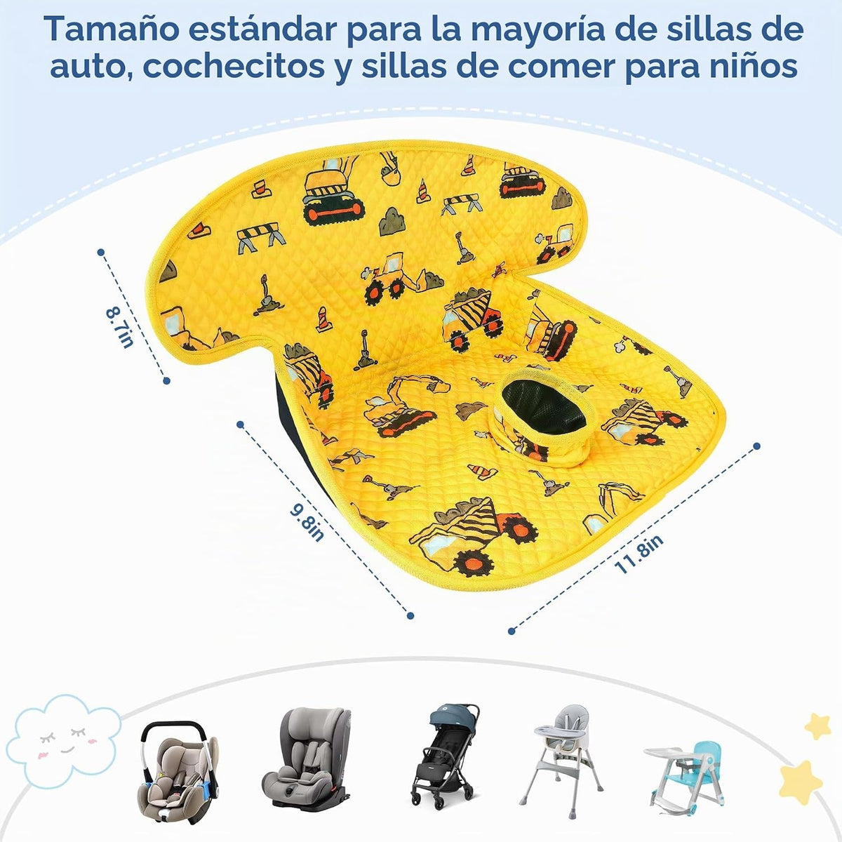 COOLBEBE - Paquete de 2 protectores de asiento de auto y cochecito,...