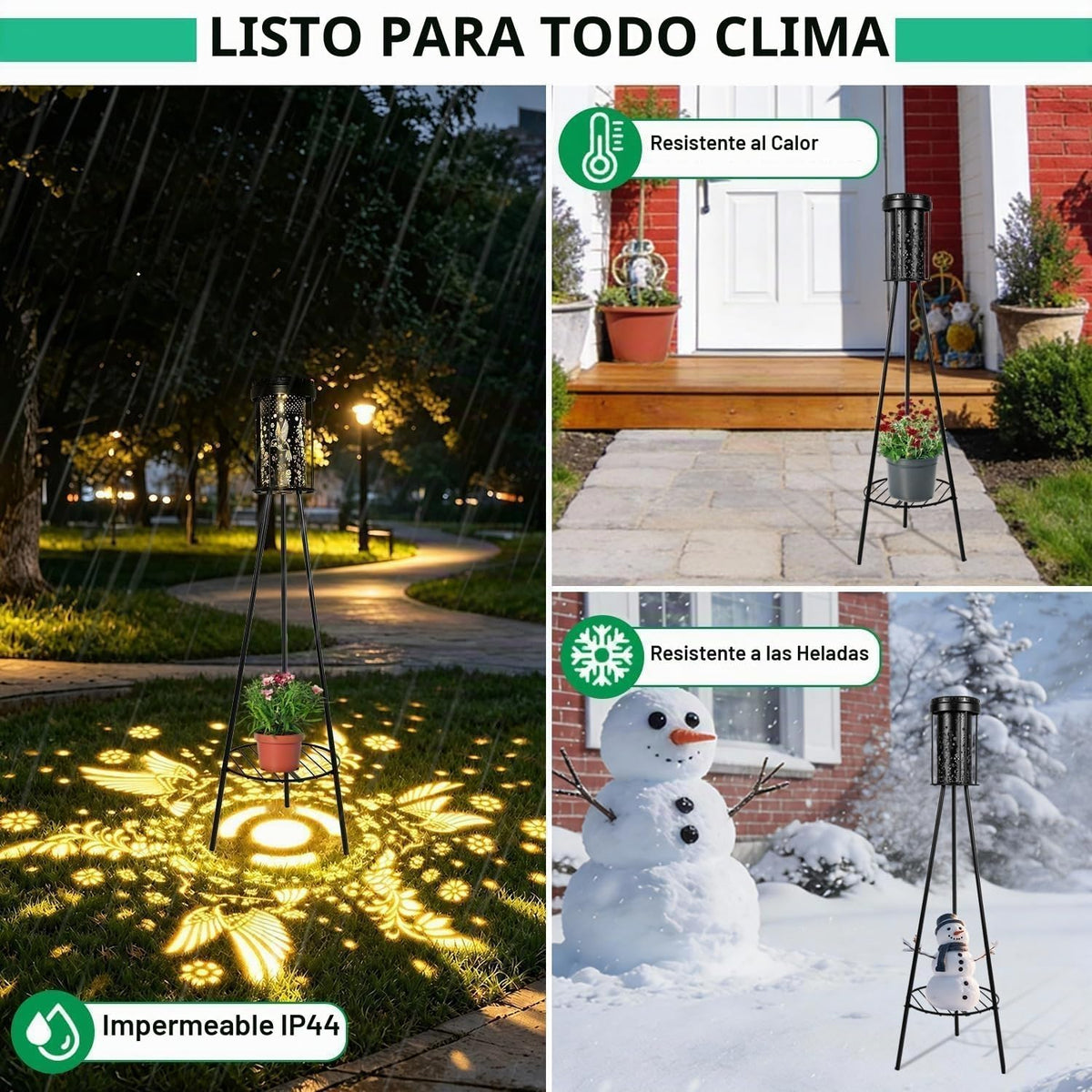 SendaLife Lámparas de piso solares para exterior RGB con cambio de...