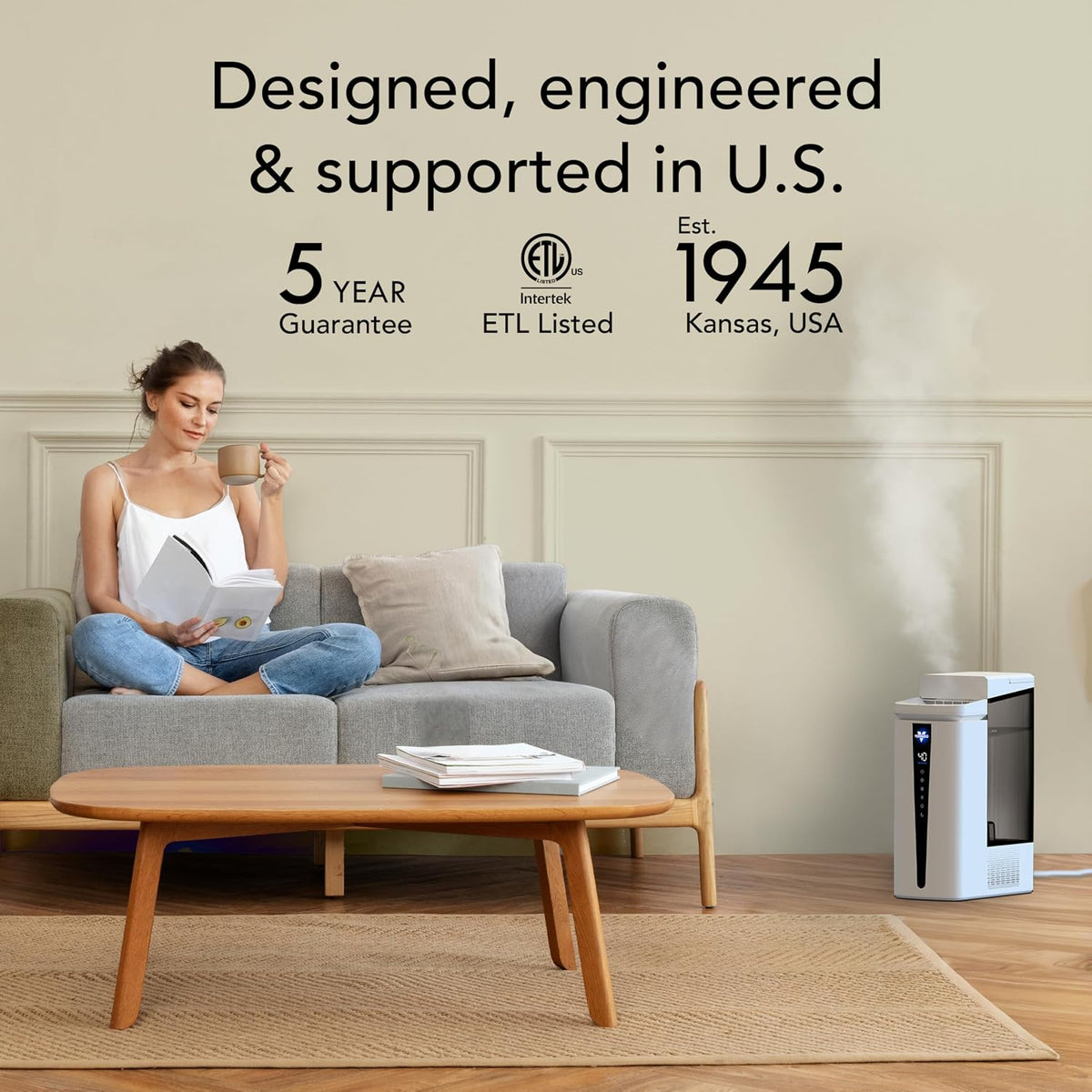 Vornado MISTIC 8 Humidificador ultrasónico para toda la habitación,...