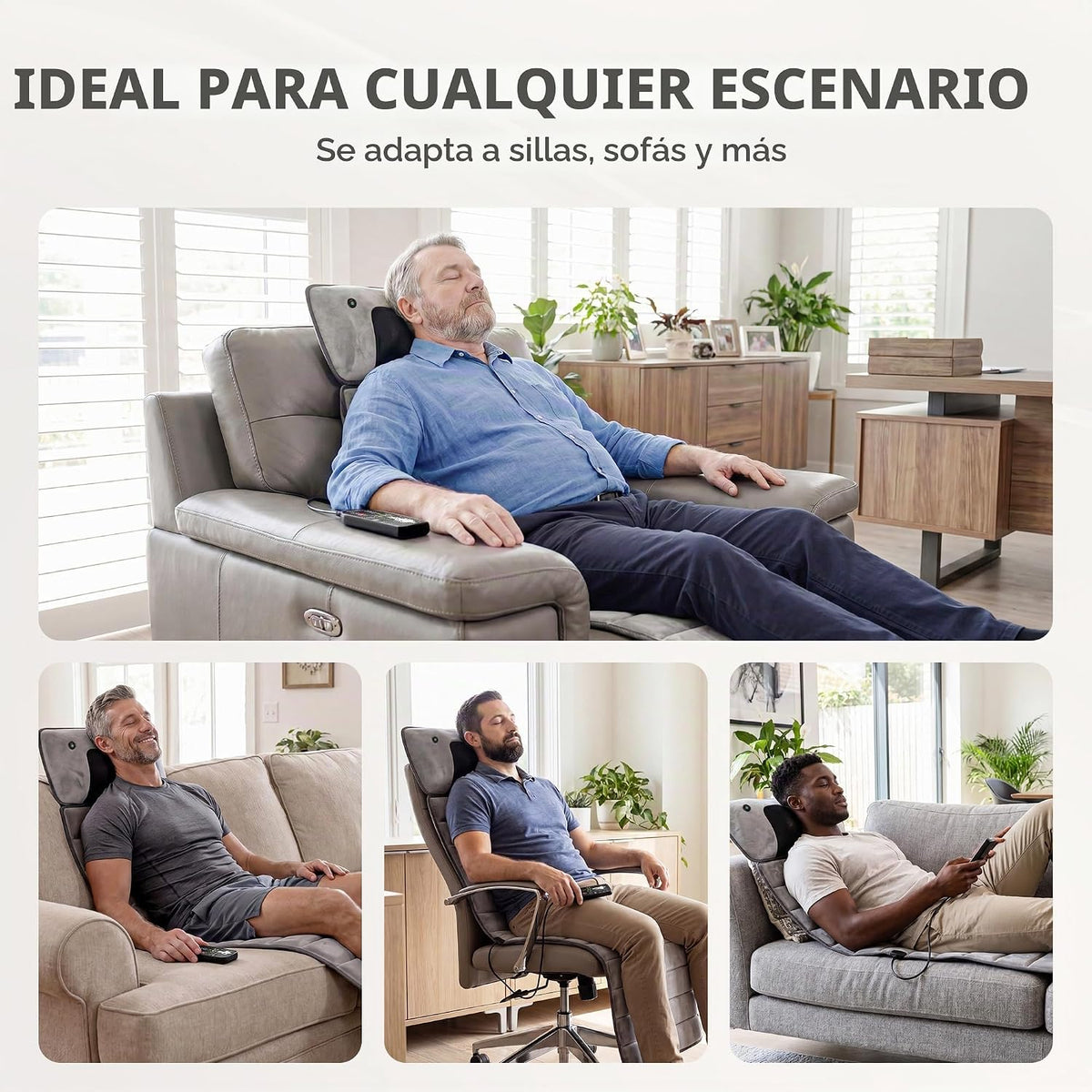 Himouta Alfombrilla de masaje de cuerpo completo con calor, masajea...