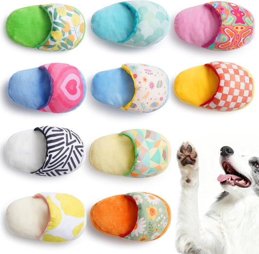 Nocciola Paquete de 10 juguetes deslizantes para perros, juguetes c...