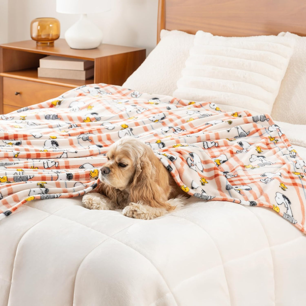 Berkshire Blanket Peanuts VelvetLoft Manta de Felpa con Personaje T...