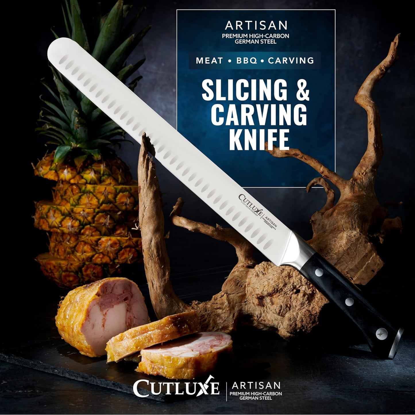 Cutluxe Cuchillo de pechuga, cuchillo para tallar y rebanar de 12 p...