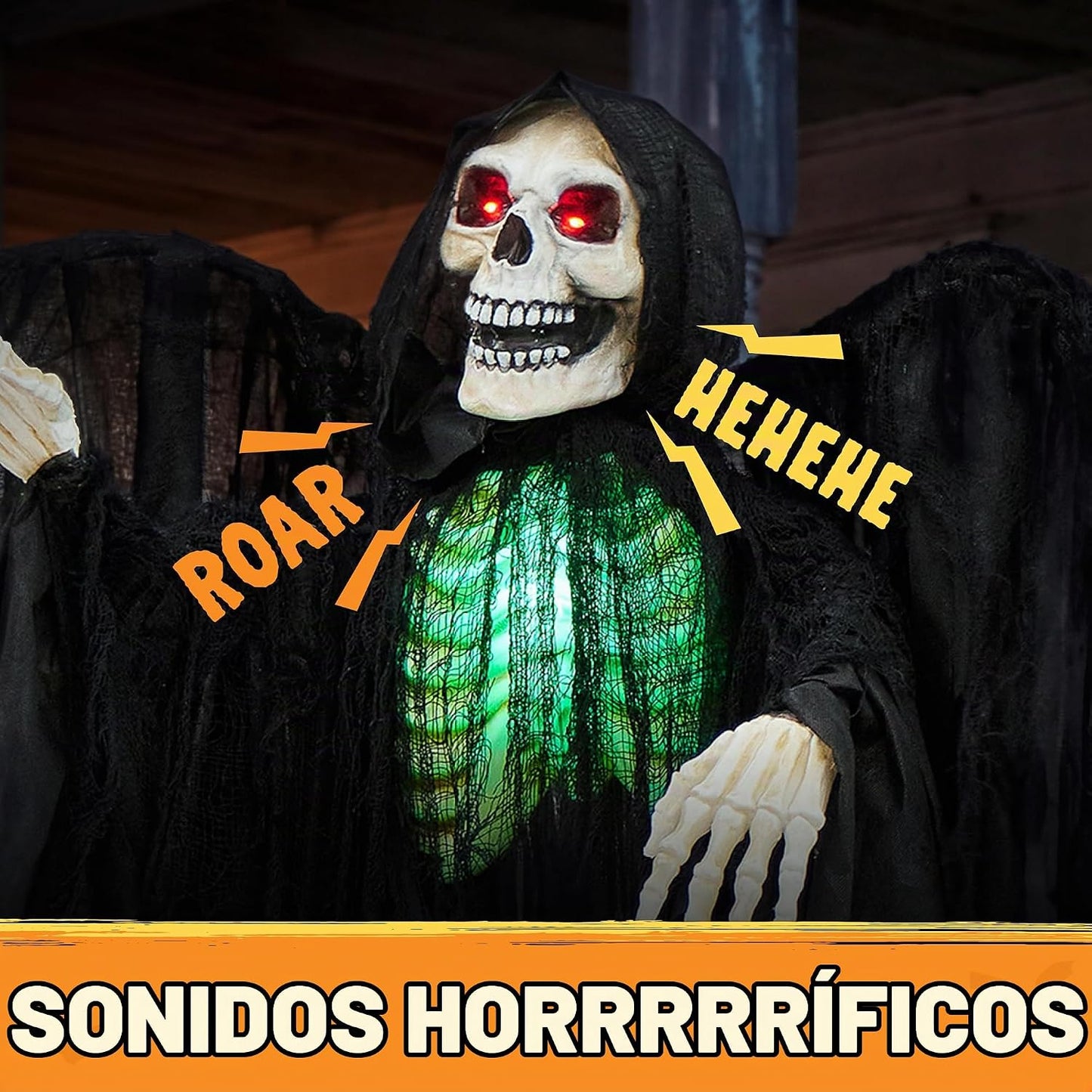 JOYIN - Decoraciones de Halloween de tamaño real, animatrónico de L...