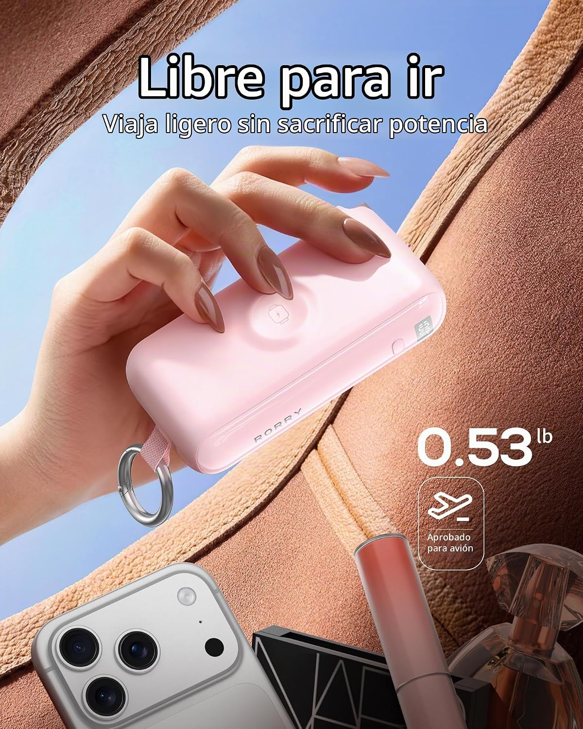RORRY Cargador portátil de flujo 10000mAh 40W enchufe de pared Banc...