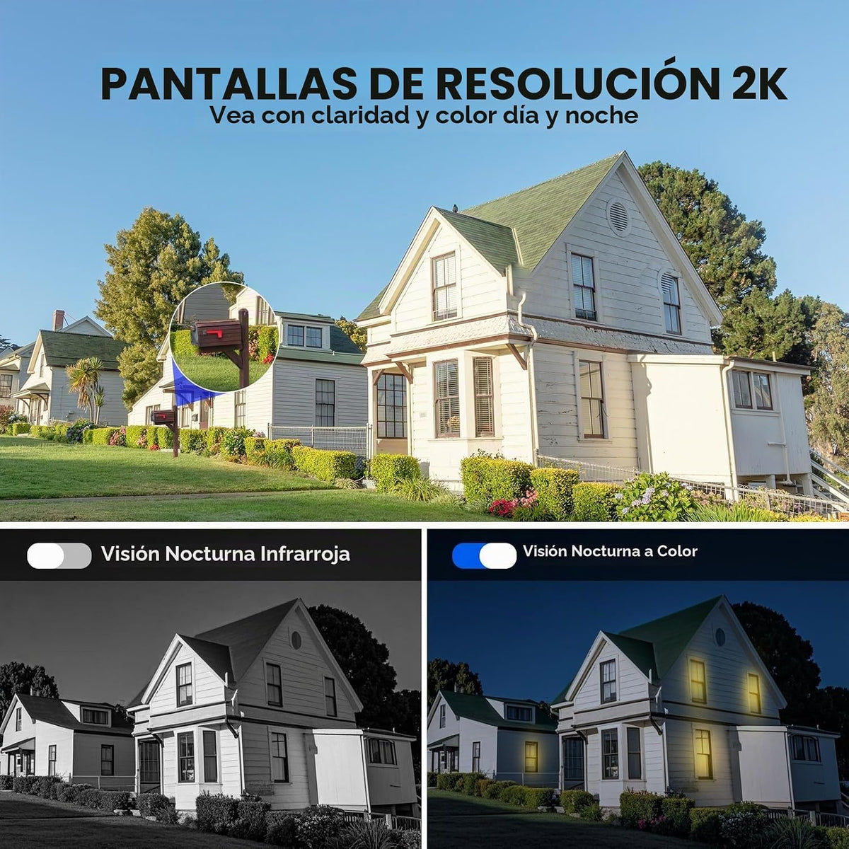 LITYMOL Cámara de seguridad celular 4G LTE, cámara inalámbrica 2K p...