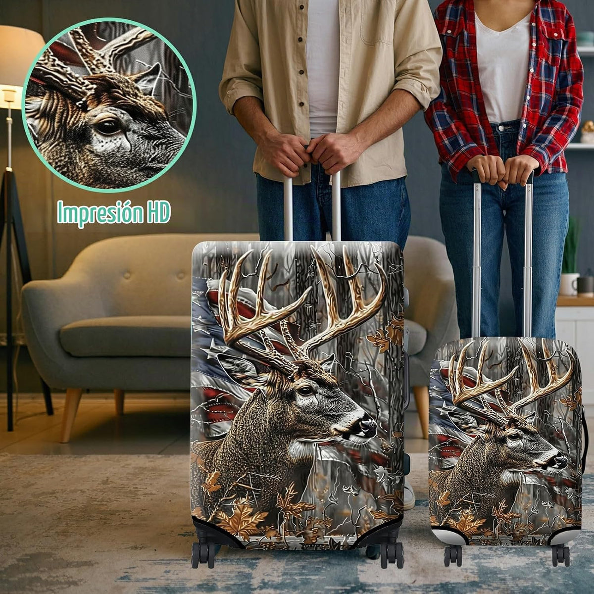 BWEGRHE Funda protectora de maleta más 1 etiqueta de equipaje adecu...