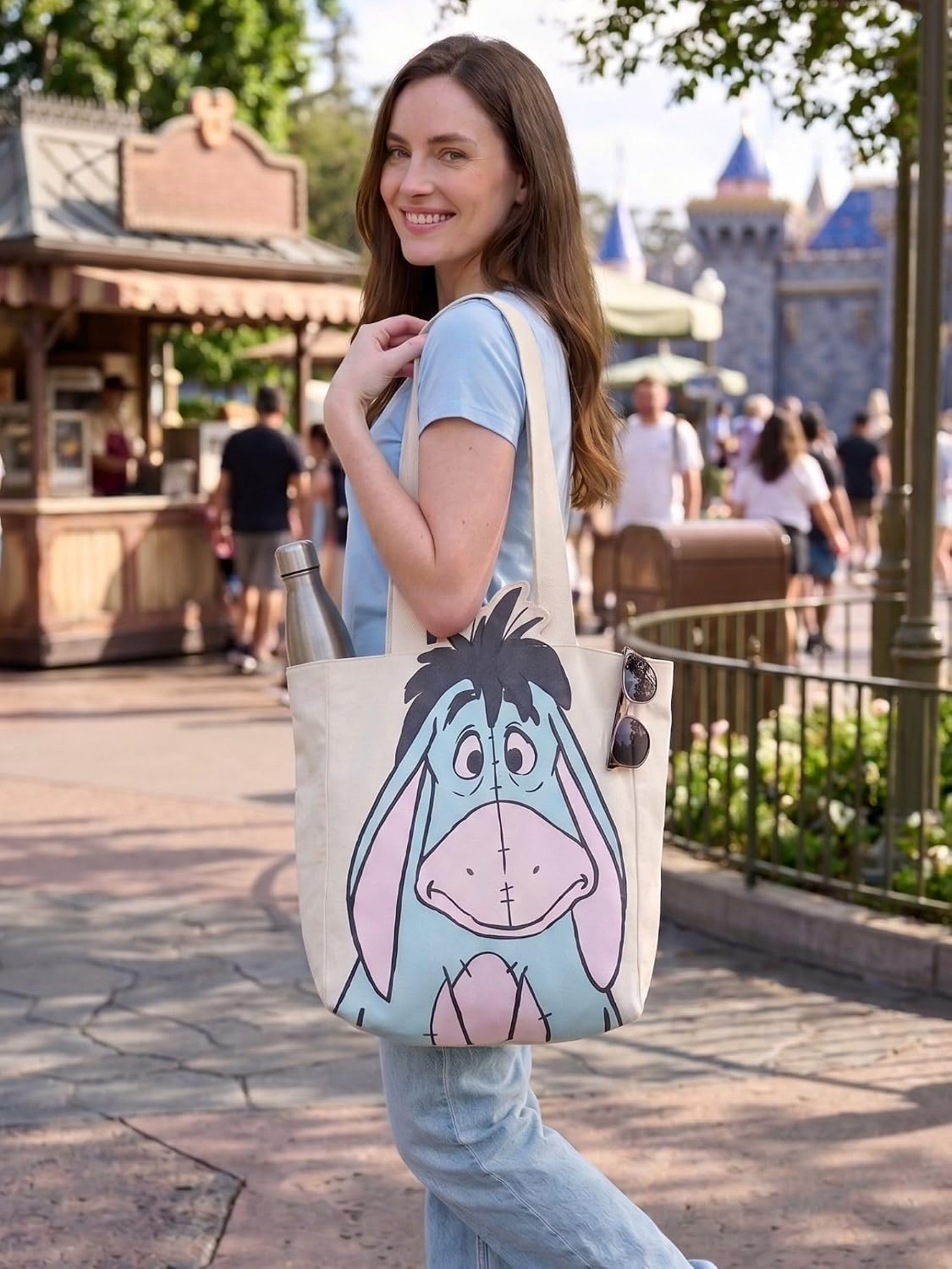 Disney Tote Pooh Eeyore Mickey Minnie Stitch Bolsa de lona