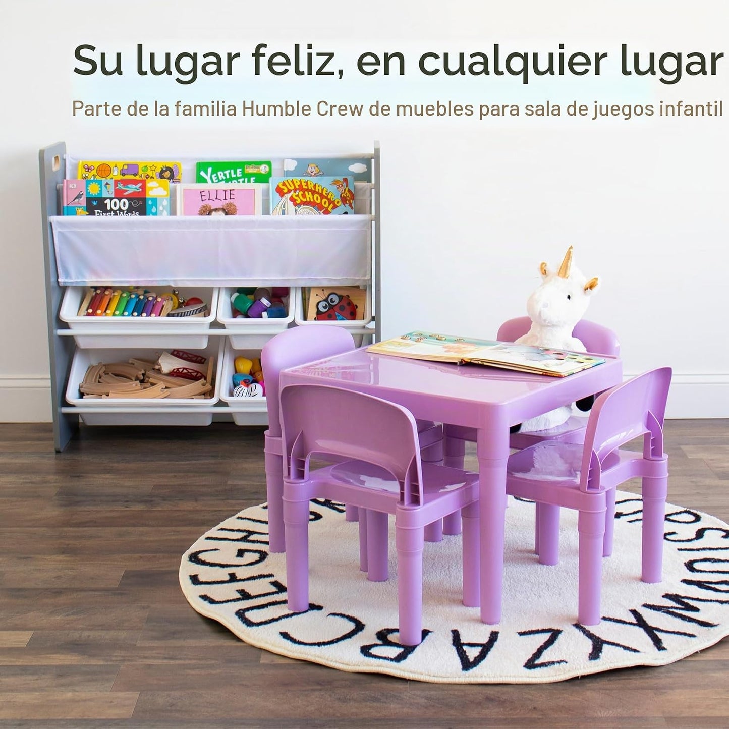 Humble Crew Juego de mesa y silla para niños, interior y exterior,...