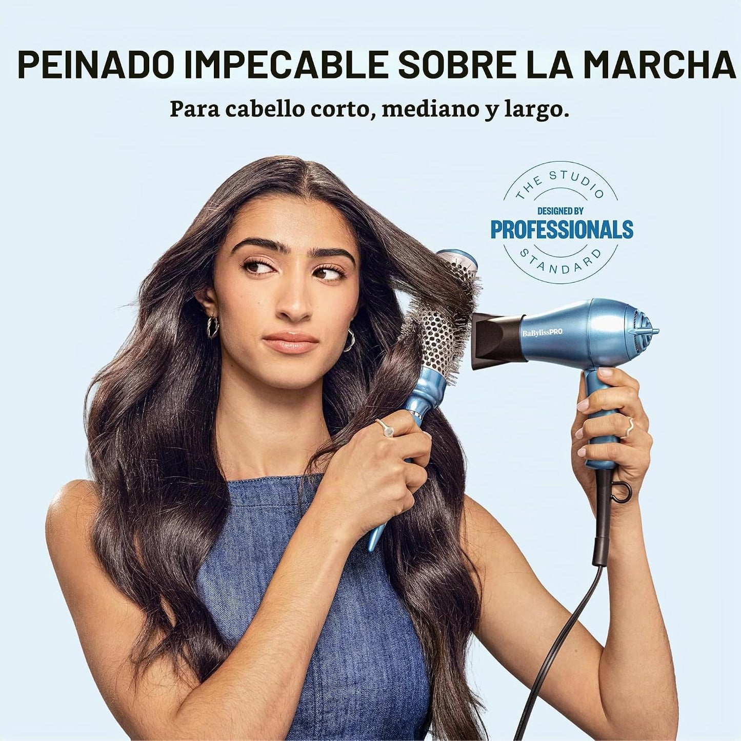 BaBylissPRO Secador de pelo de viaje Nano Titanium, secador profesi...