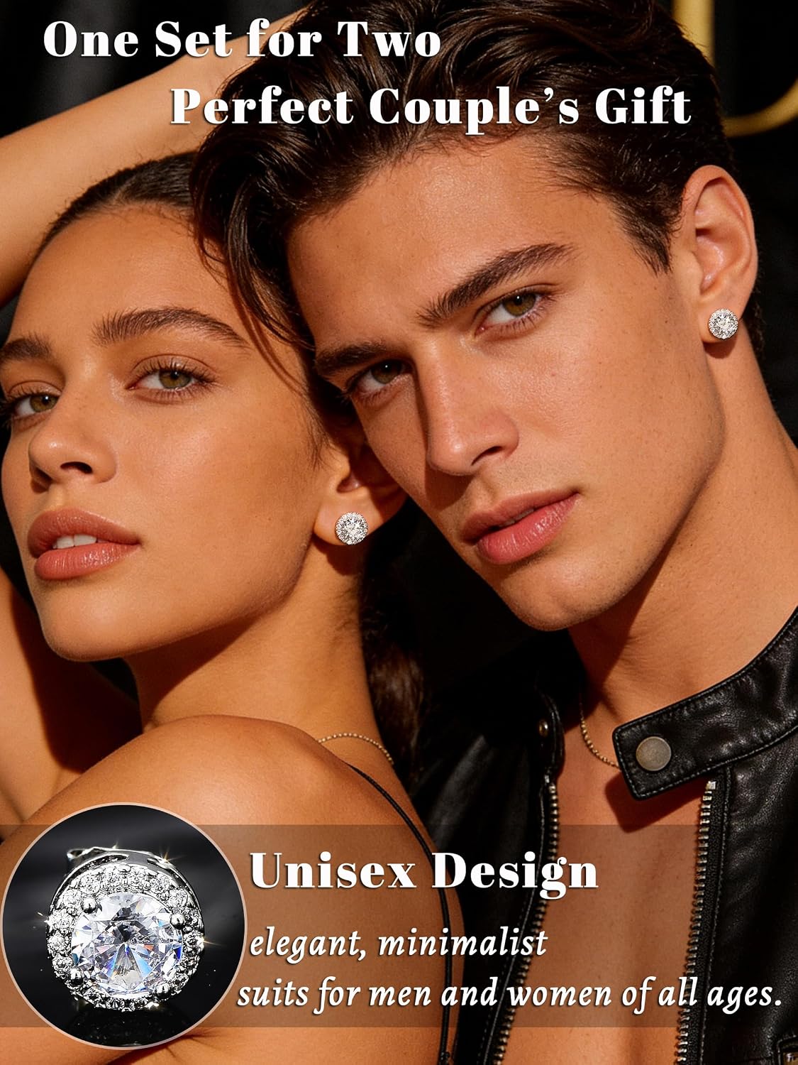 4 pares de aretes de plata para mujer, chapados en plata de 18 quil...