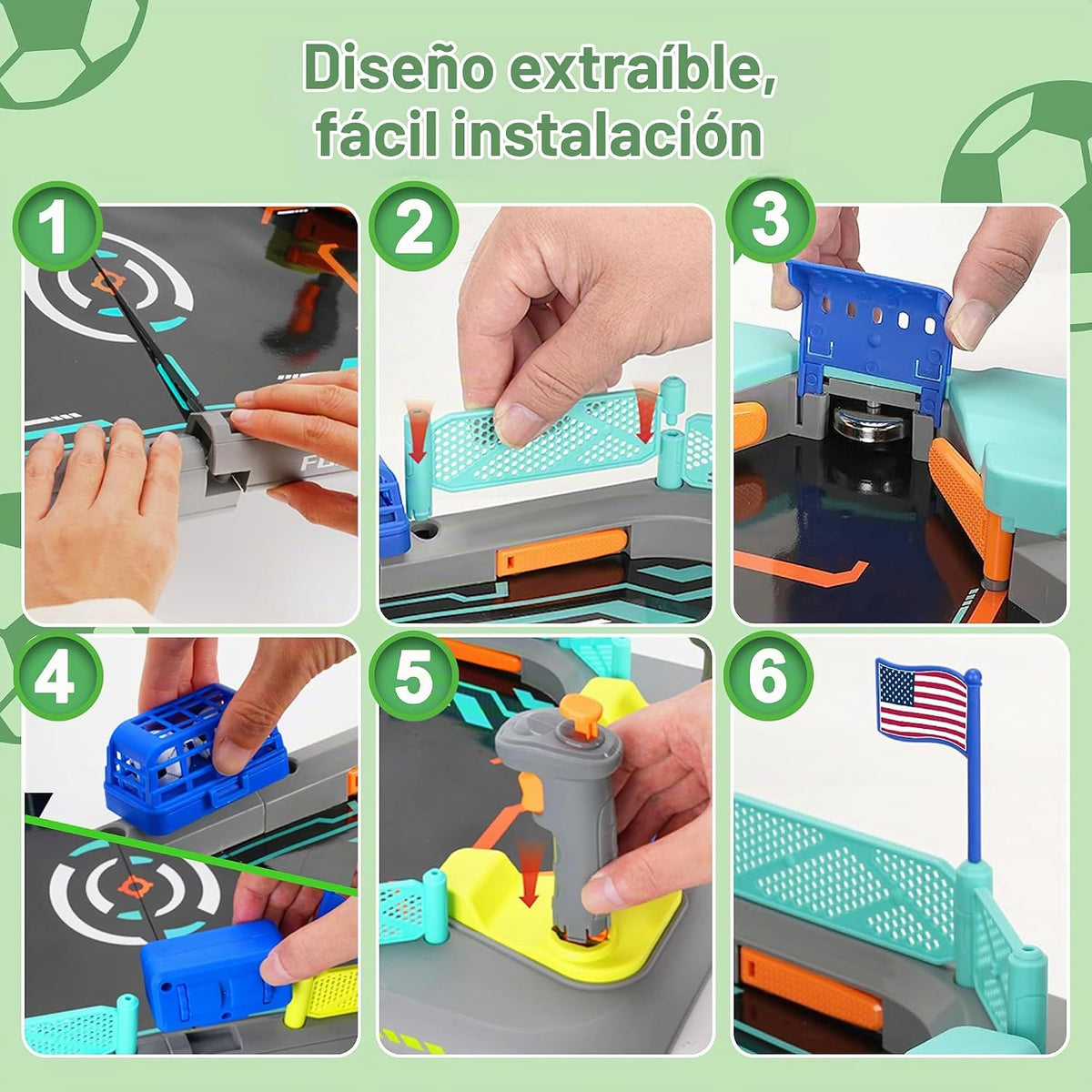 COUOMOXA Juego de mesa de fútbol para niños: mini juego de mesa de...