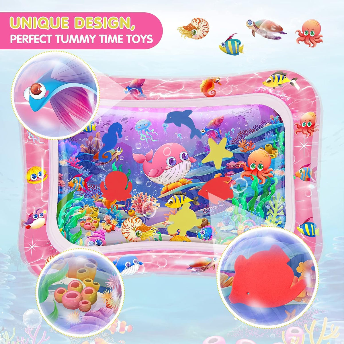 Infinno Estera Tummy Time Premium Estera de agua para jugar para be...