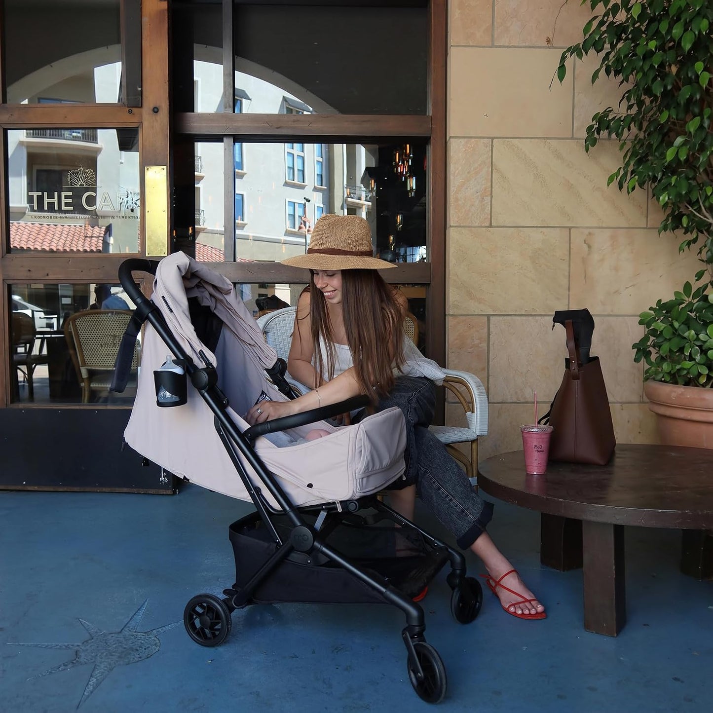 Mompush Velo - Cochecito de viaje compacto plegable con una sola ma...