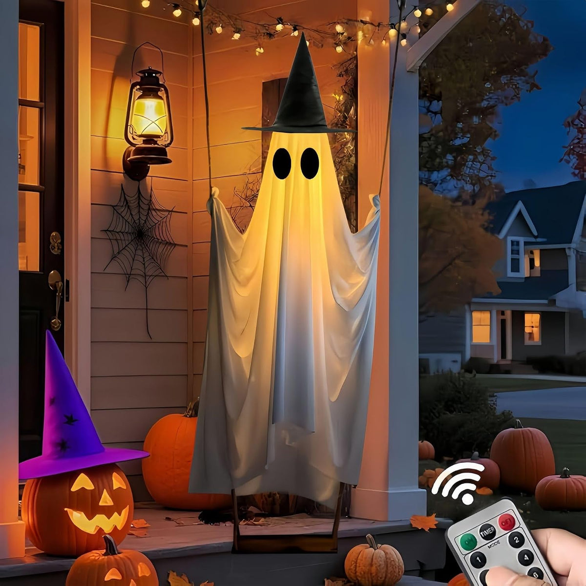 Decoraciones de Halloween al aire libre 5 pies grande colgante fant...