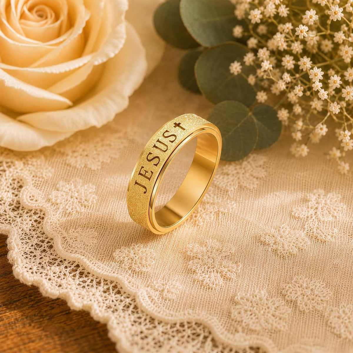 Anillo de ansiedad giratorio para mujeres: juguetes para jugar con...