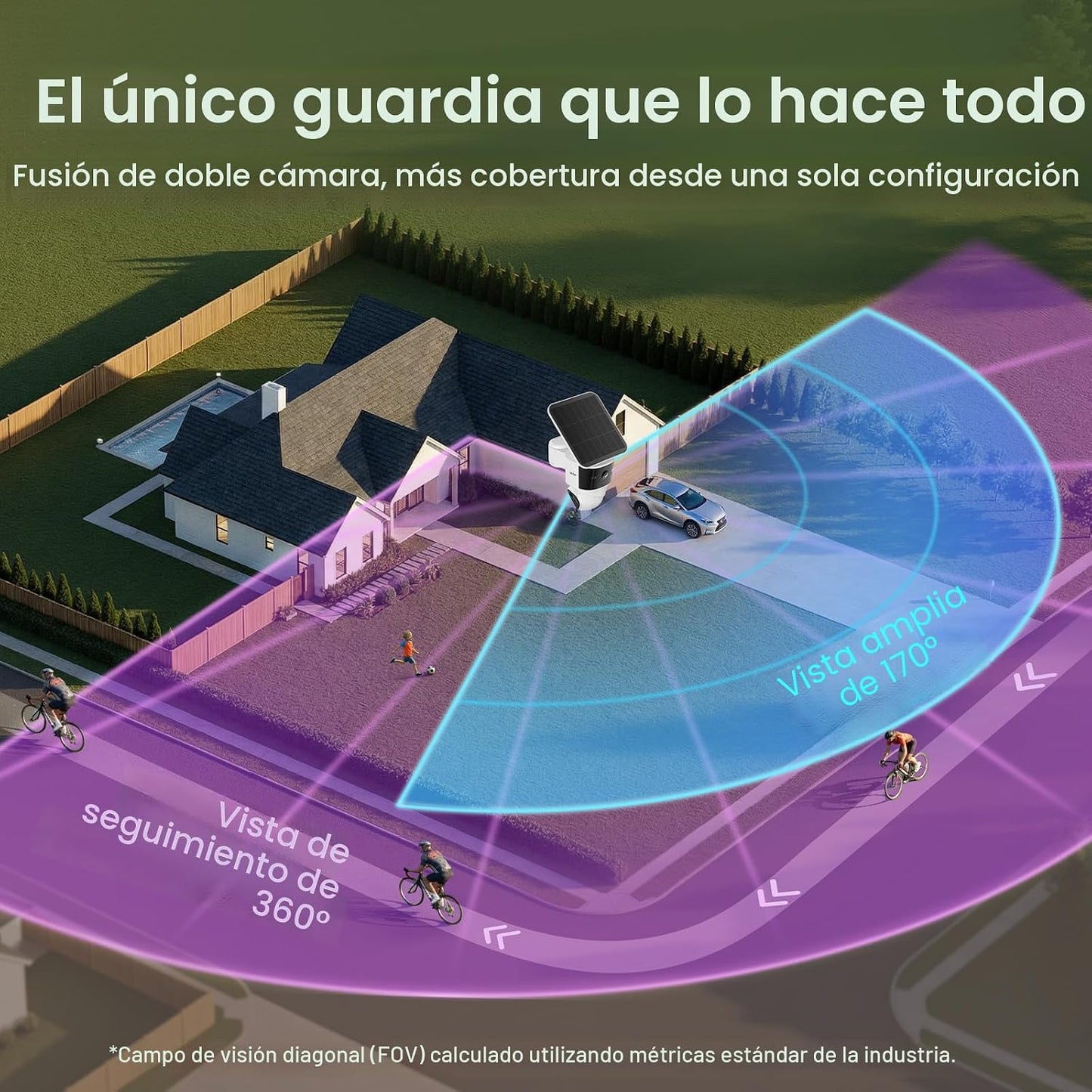 aosu Cámaras de seguridad T2 Pro inalámbricas para exteriores, cáma...