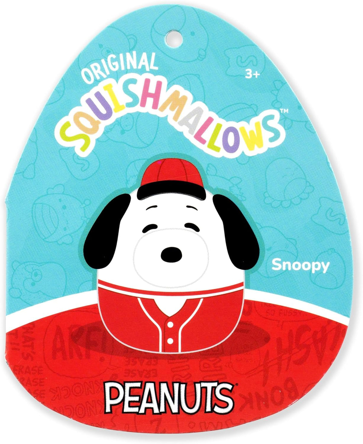 Squishmallows Original Peanuts 8in Baseball Snoopy - Peluche oficia...