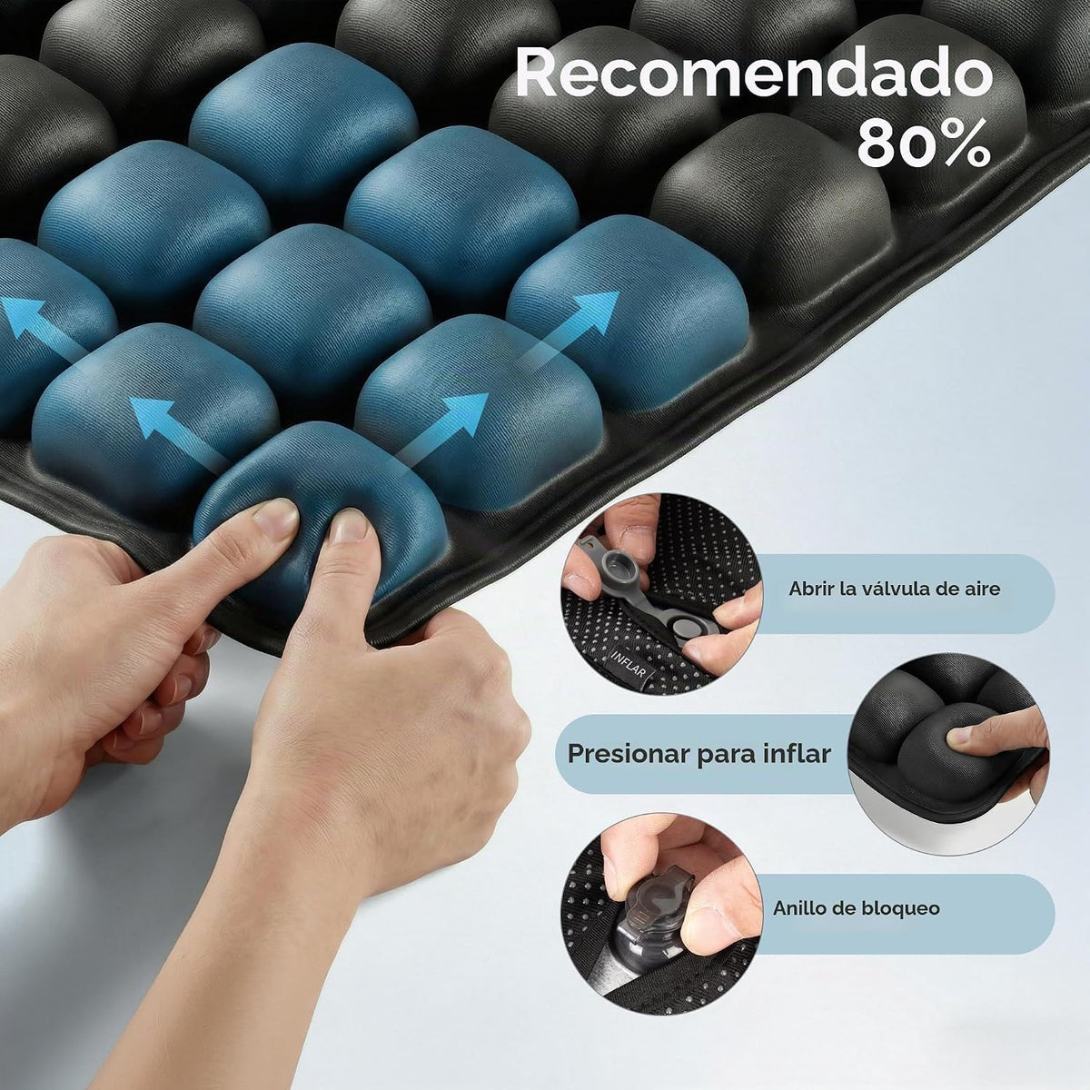 Sondour - Cojín de viaje para asiento de avión, cojín de avión para...