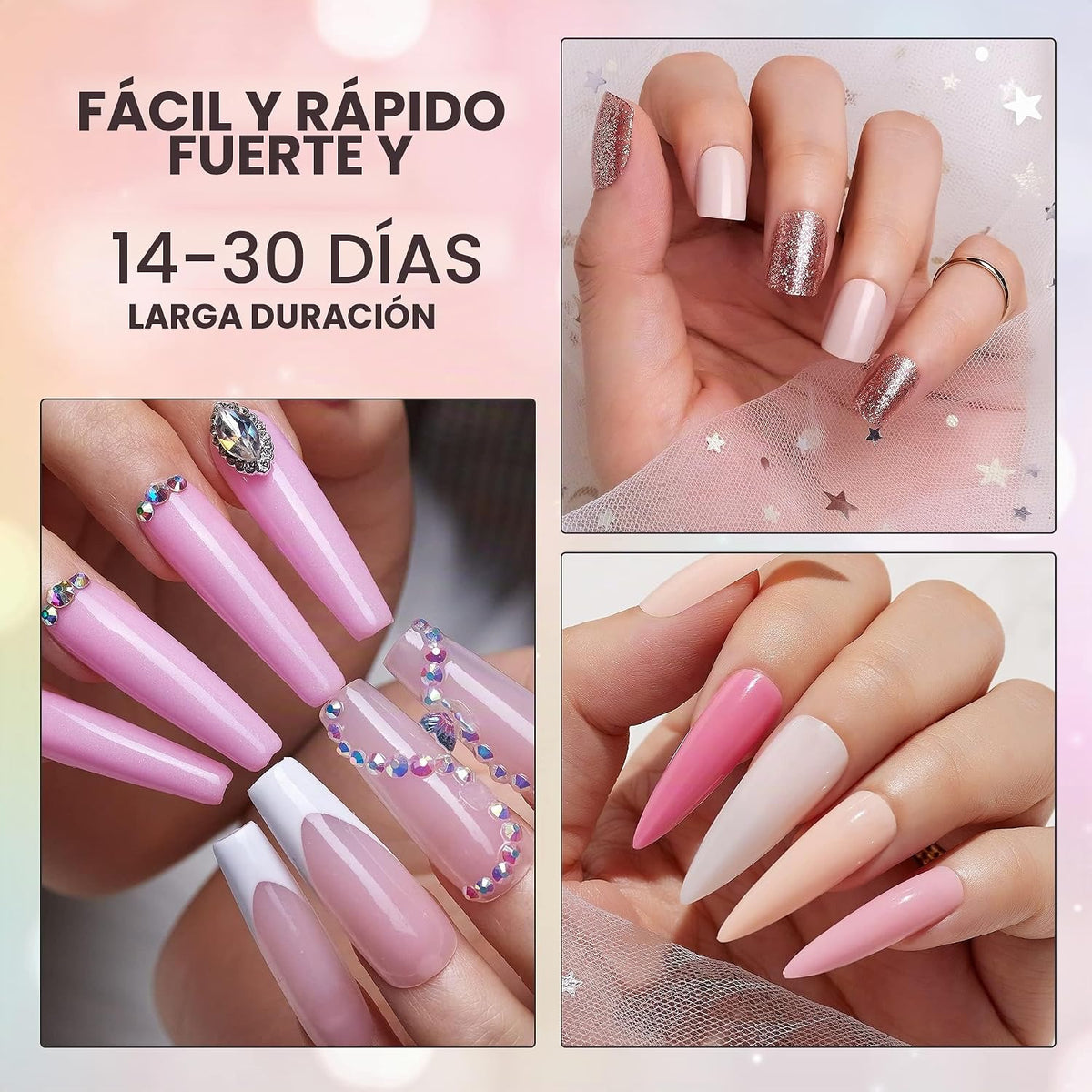 Makartt Pegamento de uñas súper fuerte para uñas acrílicas a presió...