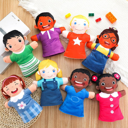 Poen Juego de 8 Títeres de Mano para Niños Títeres de Mano Multicul...