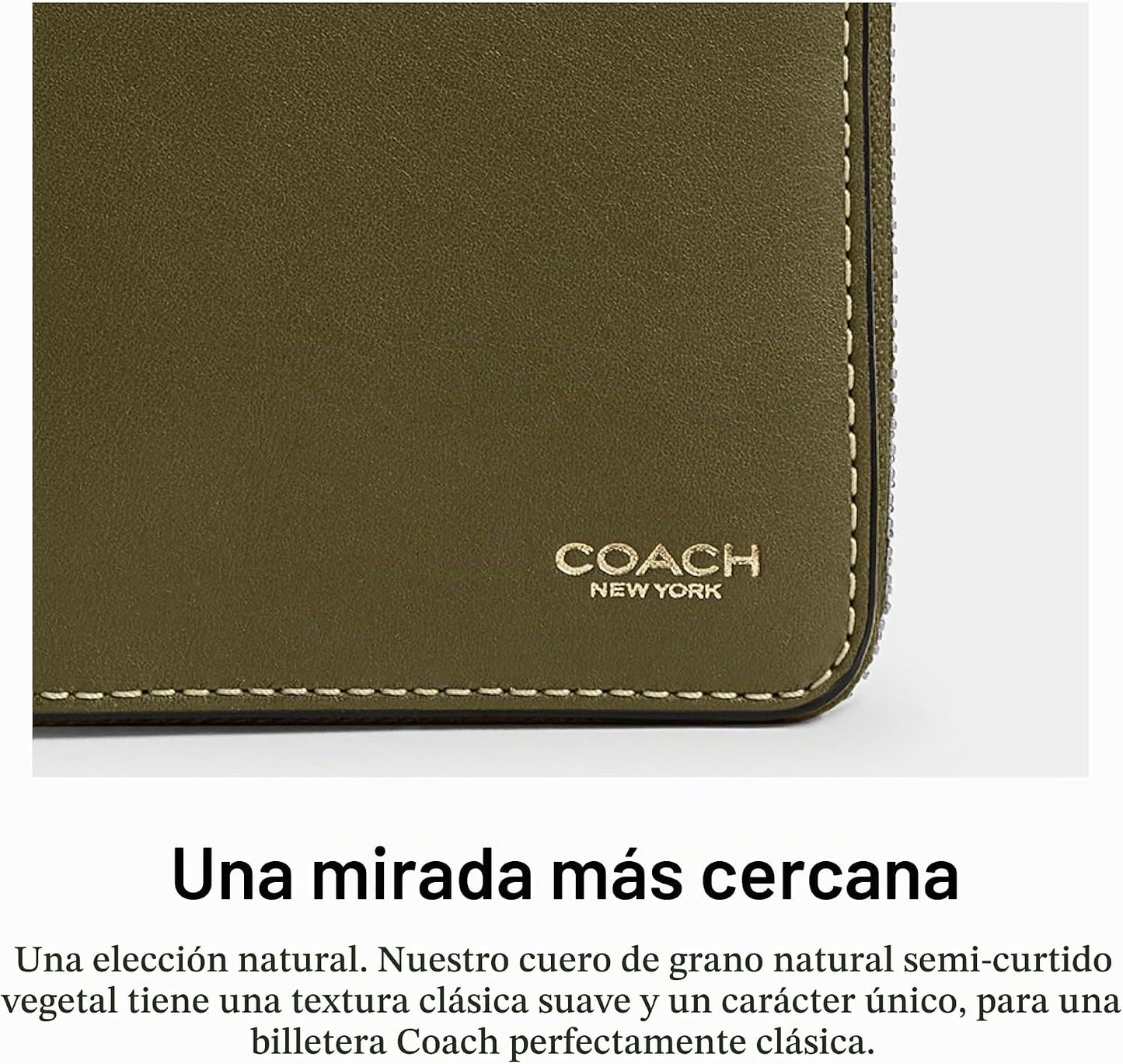 Coach Monedero con cremallera alrededor para hombre