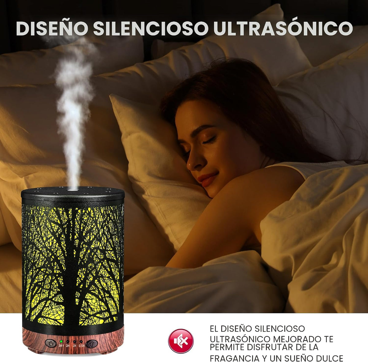 Joyolo - Difusor de aceite esencial de 120 ml, difusor de aromatera...