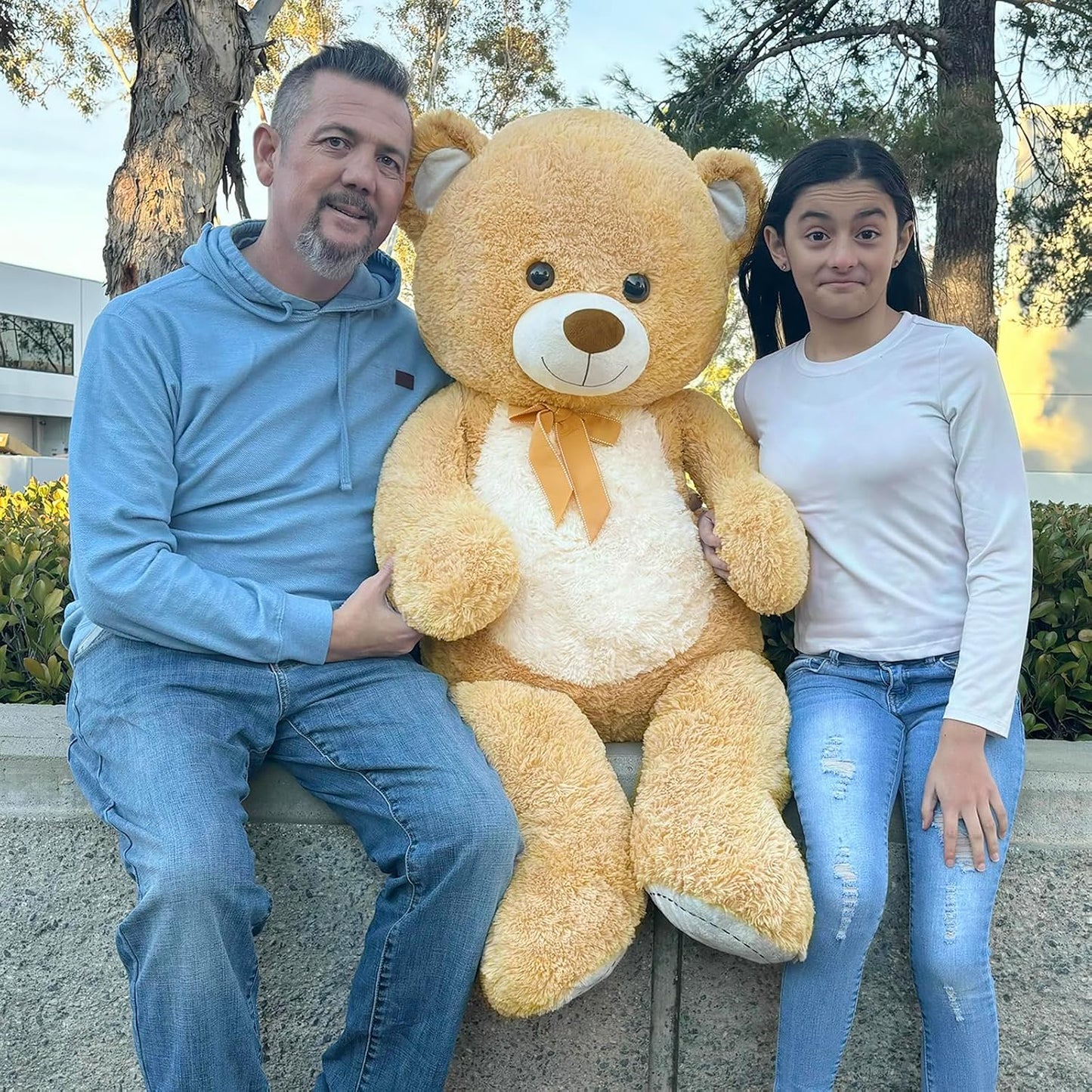 MorisMos Oso de peluche gigante de 4 pies, 51 pulgadas, regalo de o...