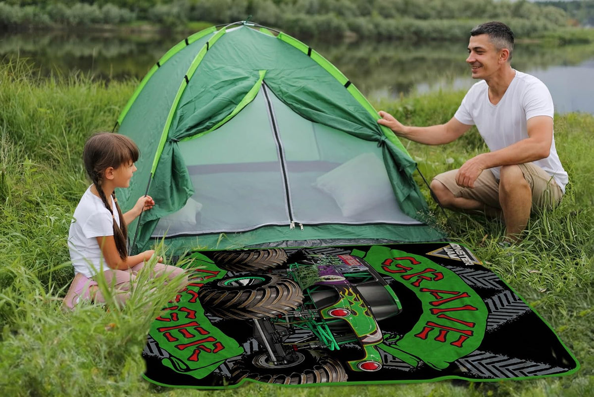 Sunny Side Up Monster Jam Manta de Viaje de Felpa Throw - Mide 40 x...
